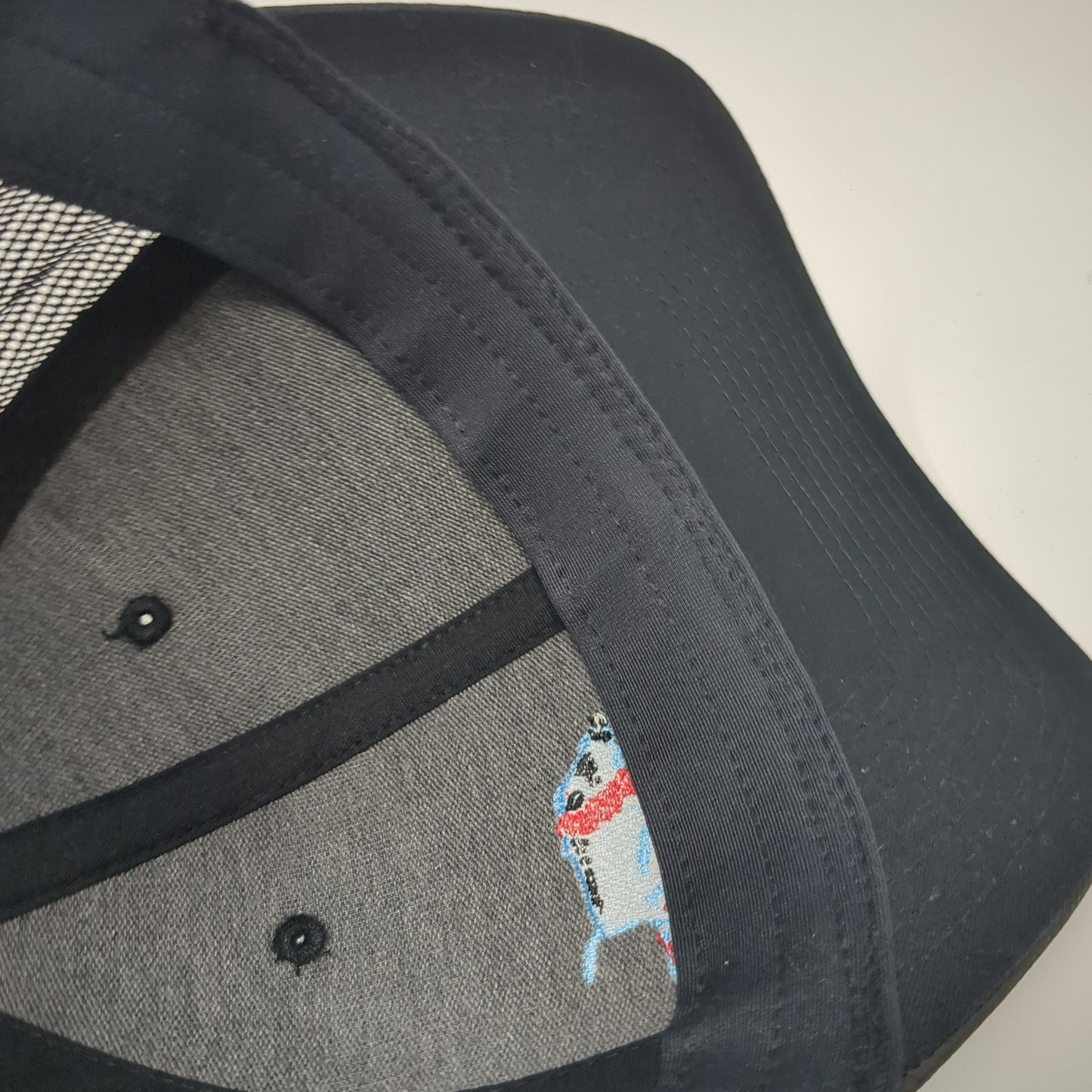Surfing Blue Pig Snapback Mesh Back Trucker Hat Black One Size Adjustable