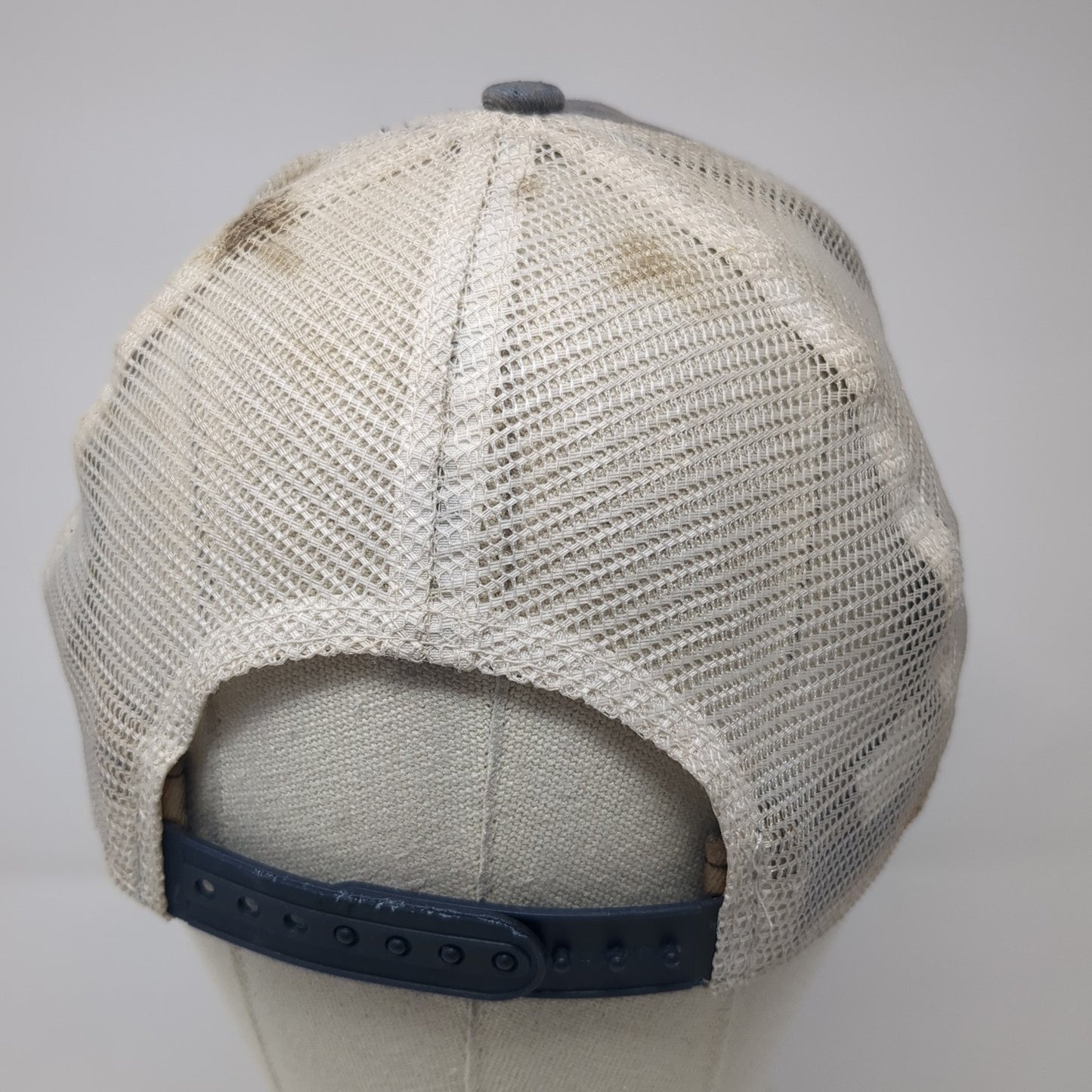 Mountain West Bank Snapback Mesh Back Trucker Hat Blue Adjustable New Era