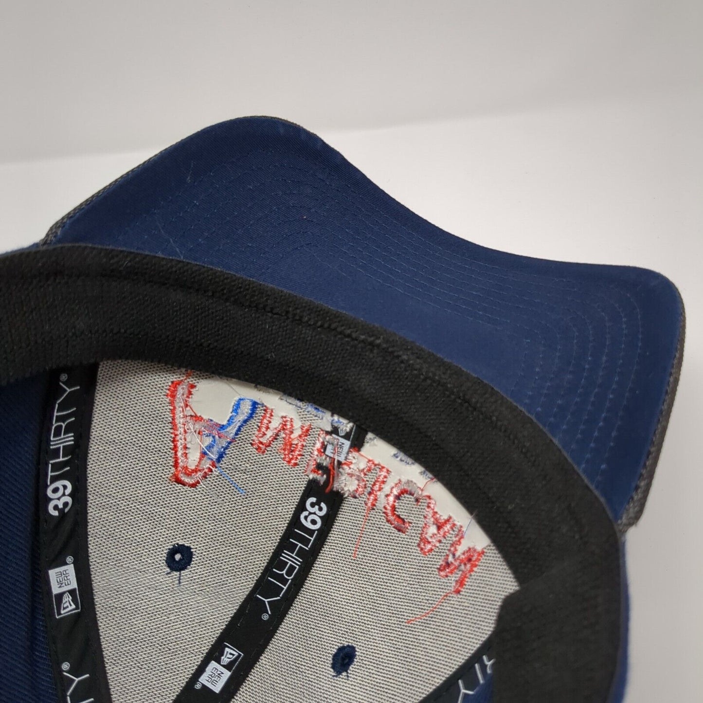 American Rooter & Drain Fitted Hat Blue M/L Embroidered Patriotic New Era
