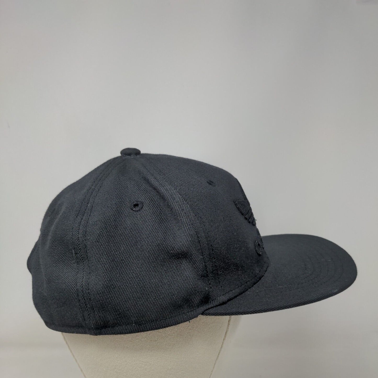 Adidas Snapback Hat Gray One Size Adjustable Embroidered Trefoil 6 Panel
