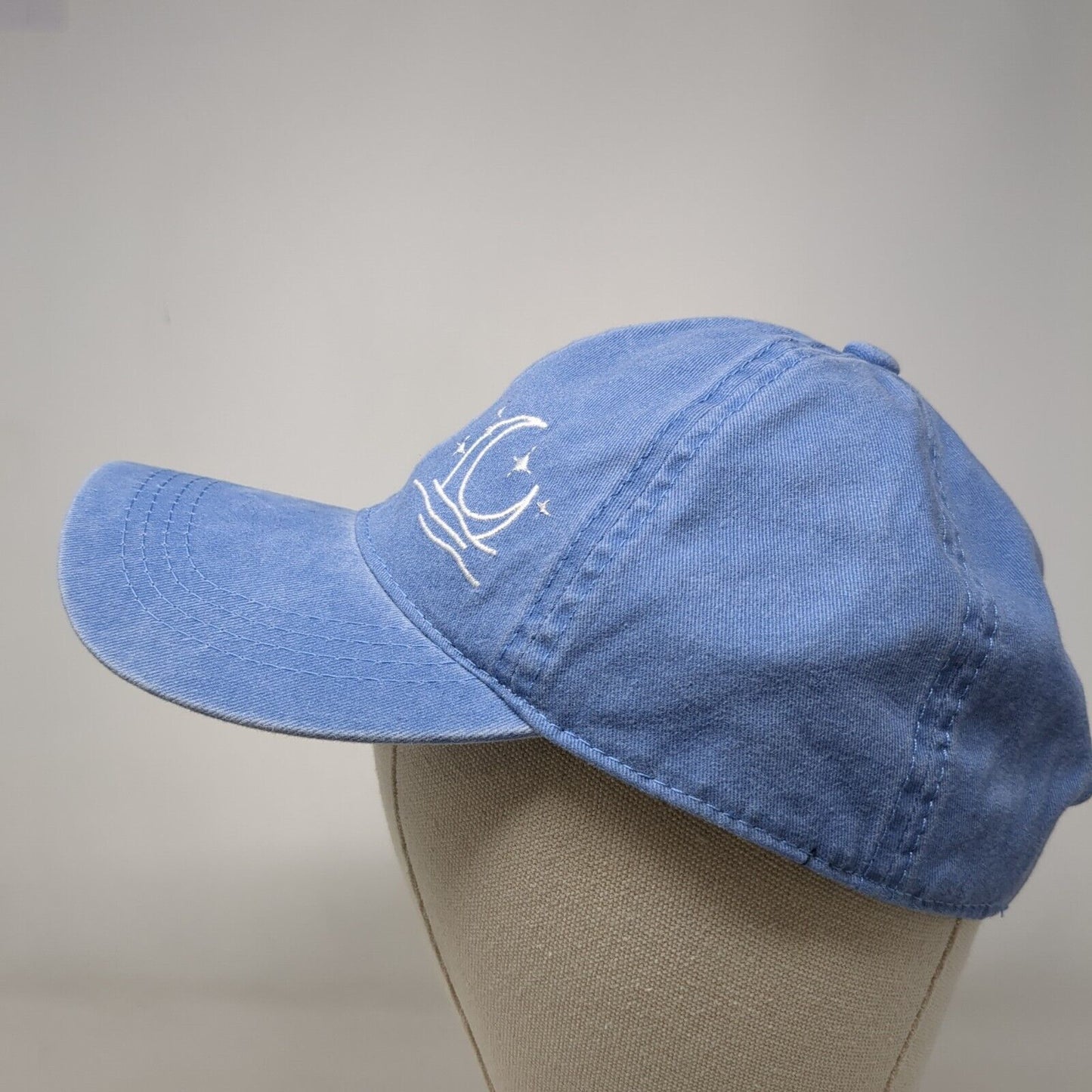 Crescent Moon Slideback Hat Blue One Size Adjustable David And Young