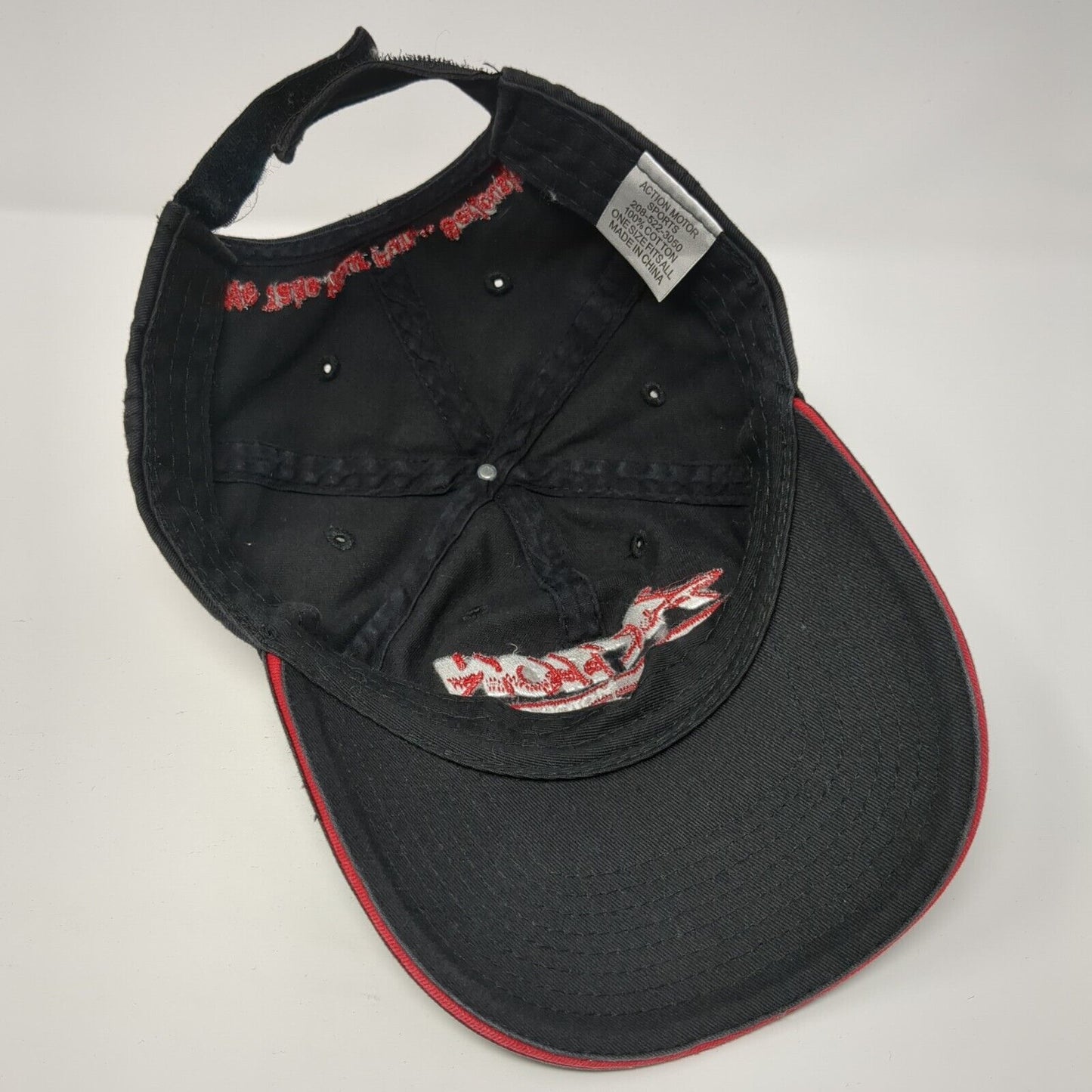 Action Motorsports We Take Your Fun Seriously Strapback Hat Black OS Adjustable