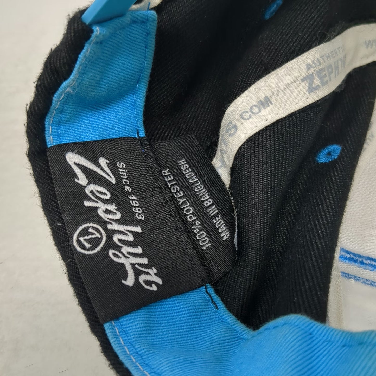 Zephyr Snapback Blue White Black One Size Lacrosse Unlimited Striped Player Hat