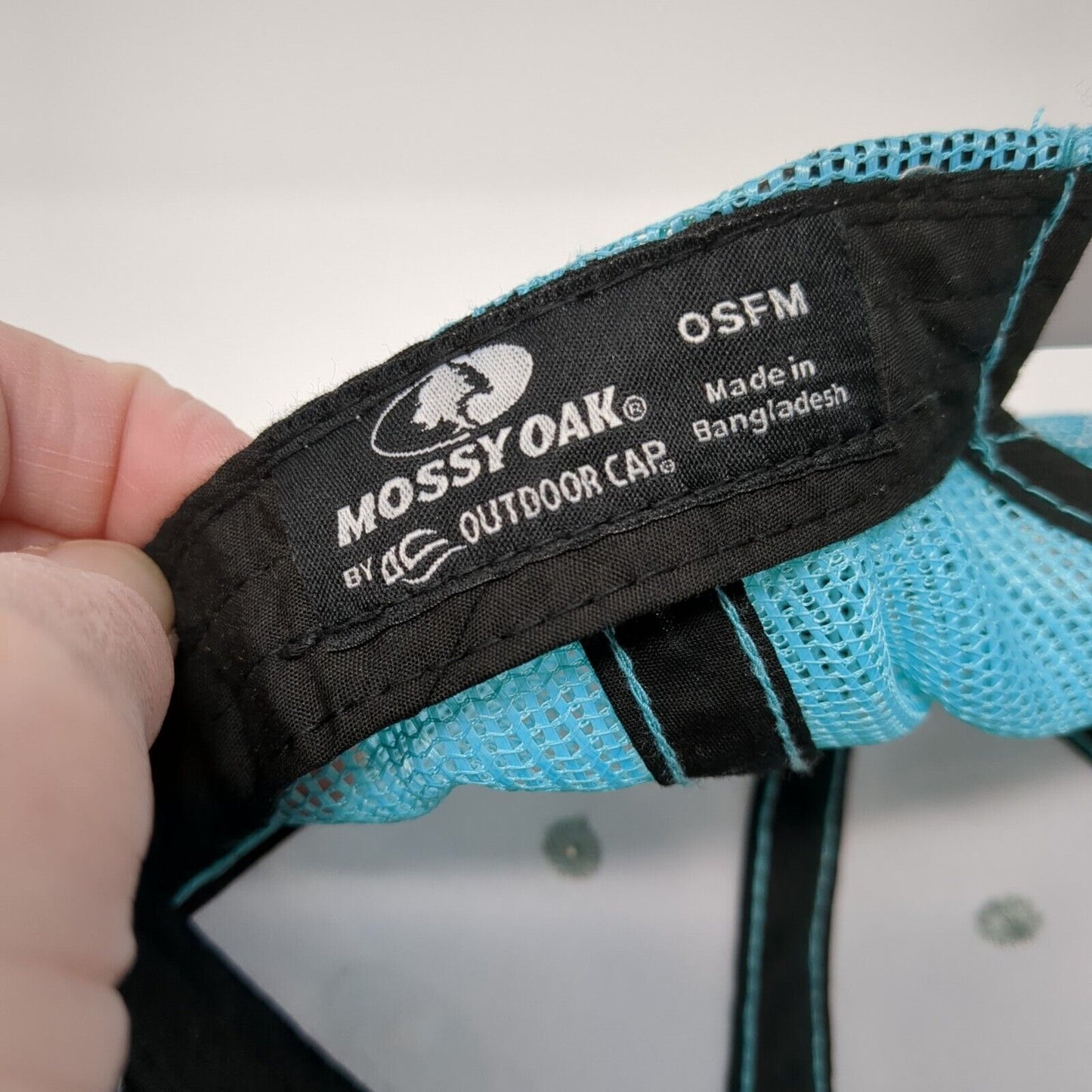 Mossy Oak Fishing Snapback Trucker Hat Ponytail Multi One Size Mesh Back