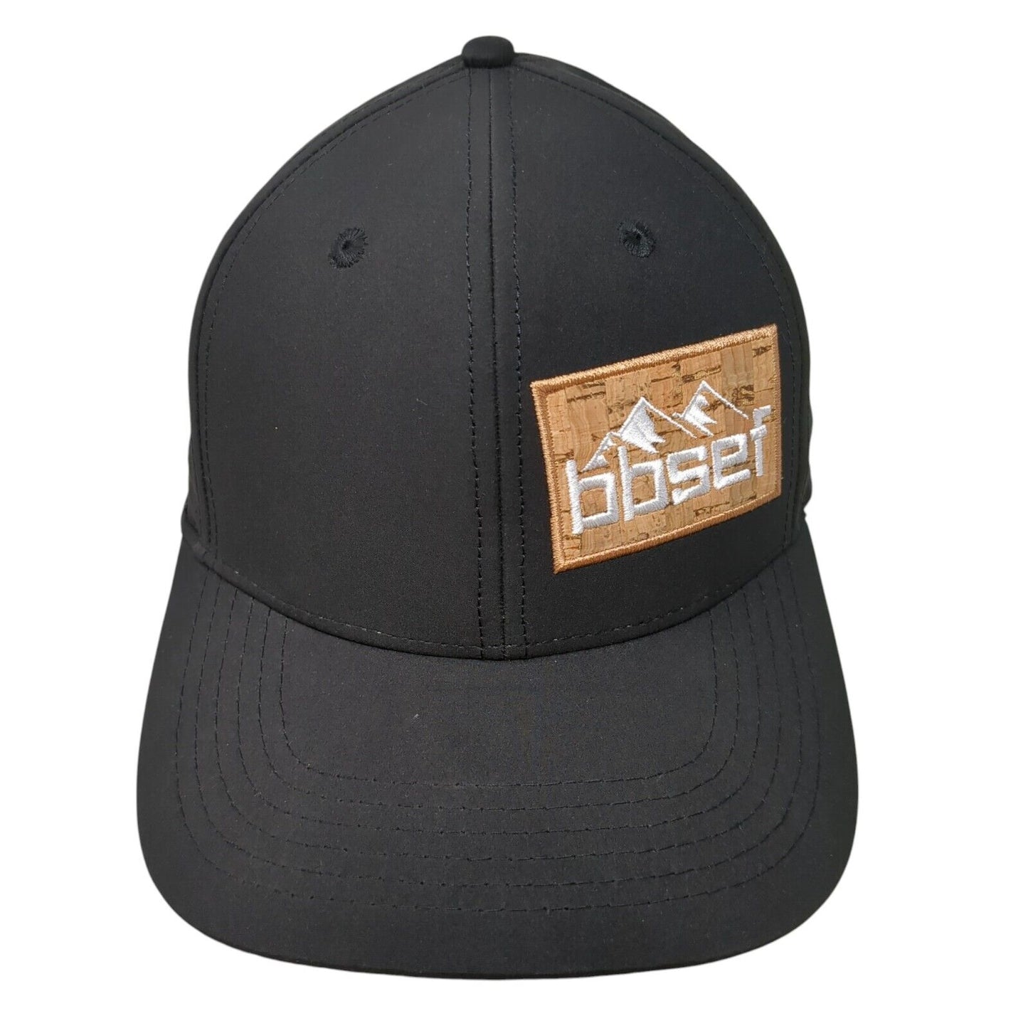 bbsef Snapback Hat Black One Size Adjustable Breathable 6 Panel Heartbeat Brand