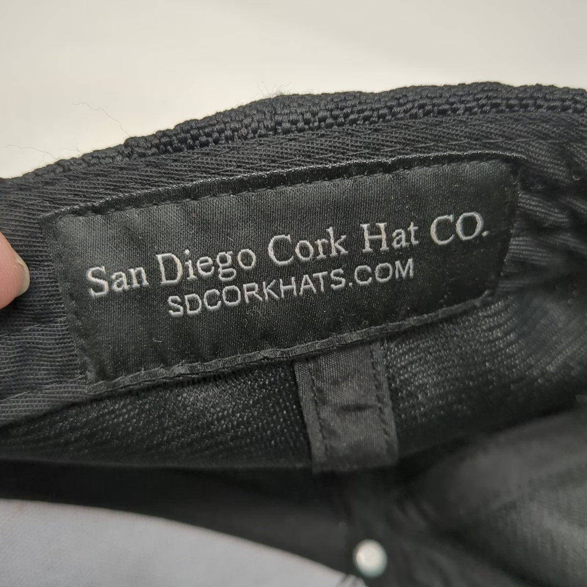 San Diego Cork Hat Co 5 Panel Black Beige One Size Cork Brim American Flag Hat