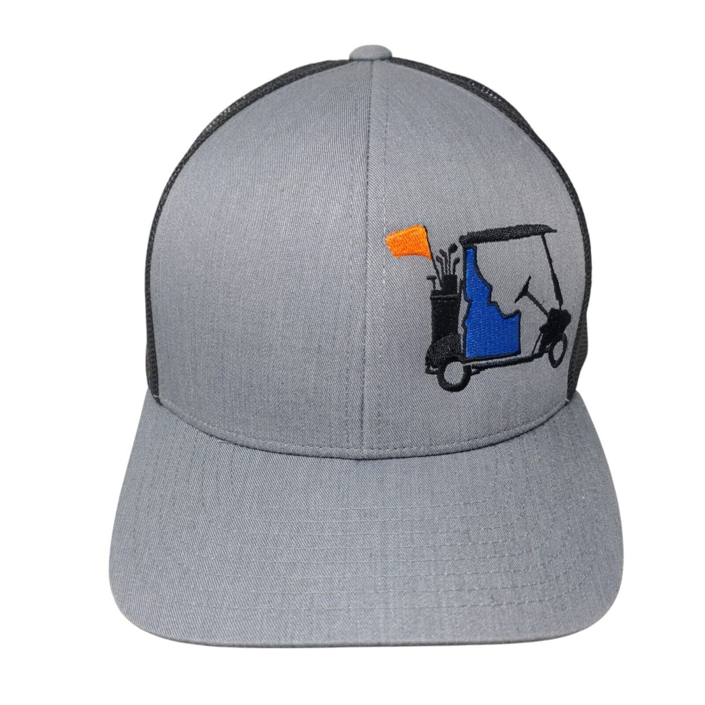 Golf Cart Snapback Mesh Back Trucker Hat Gray One Size Mesh Back Pacific
