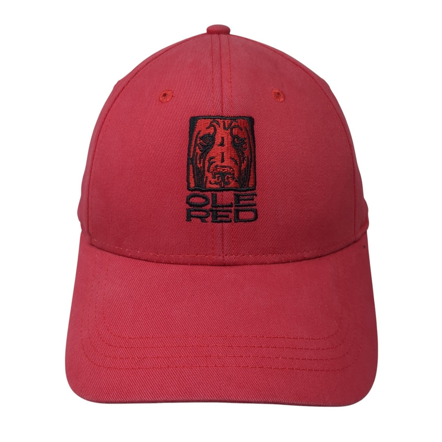Ole Red Strapback Baseball Cap Red One Size Adjustable Embroidered Cap America