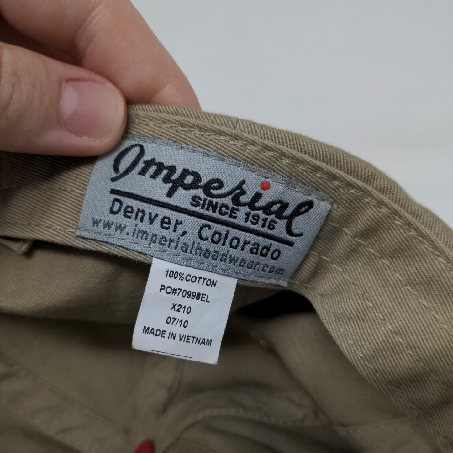 The Tartan Slideback Hat Tan One Size Adjustable Embroidered 6 Panel Imperial