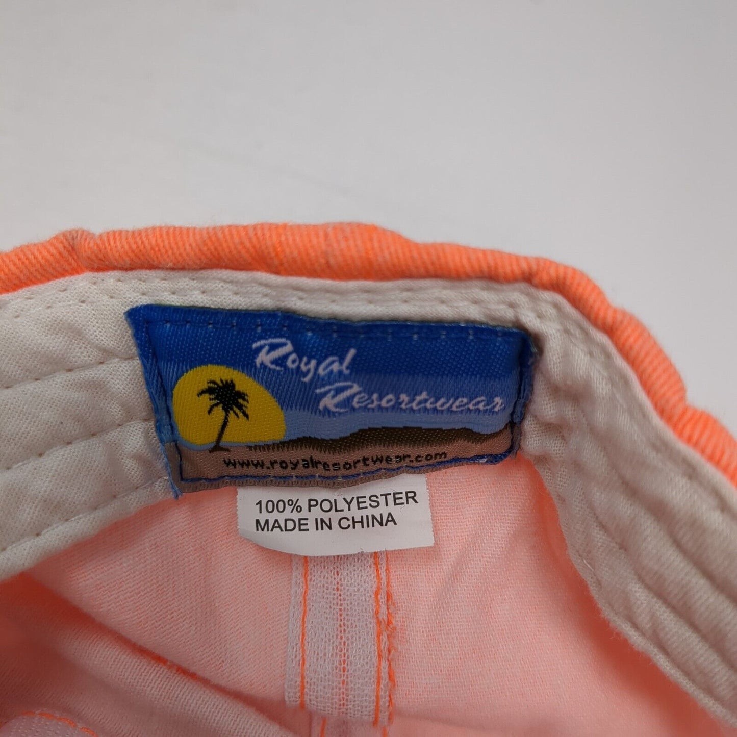 Dauphin Island AL Strapback Hat Orange One Size Adjustable Embroidered