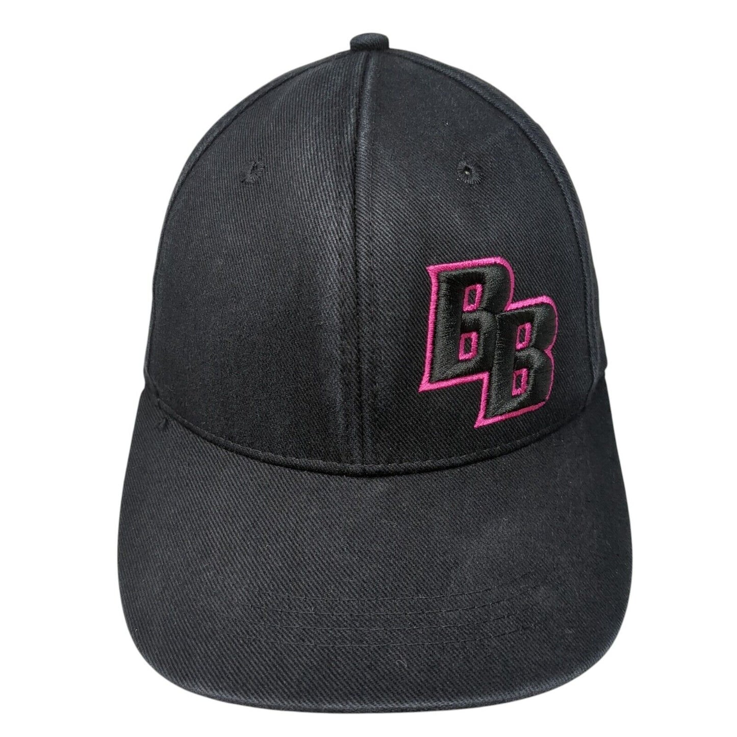 BB Pink Ribbon Cancer Awareness Fitted Hat Black Small Embroidered MyHatGuy.com