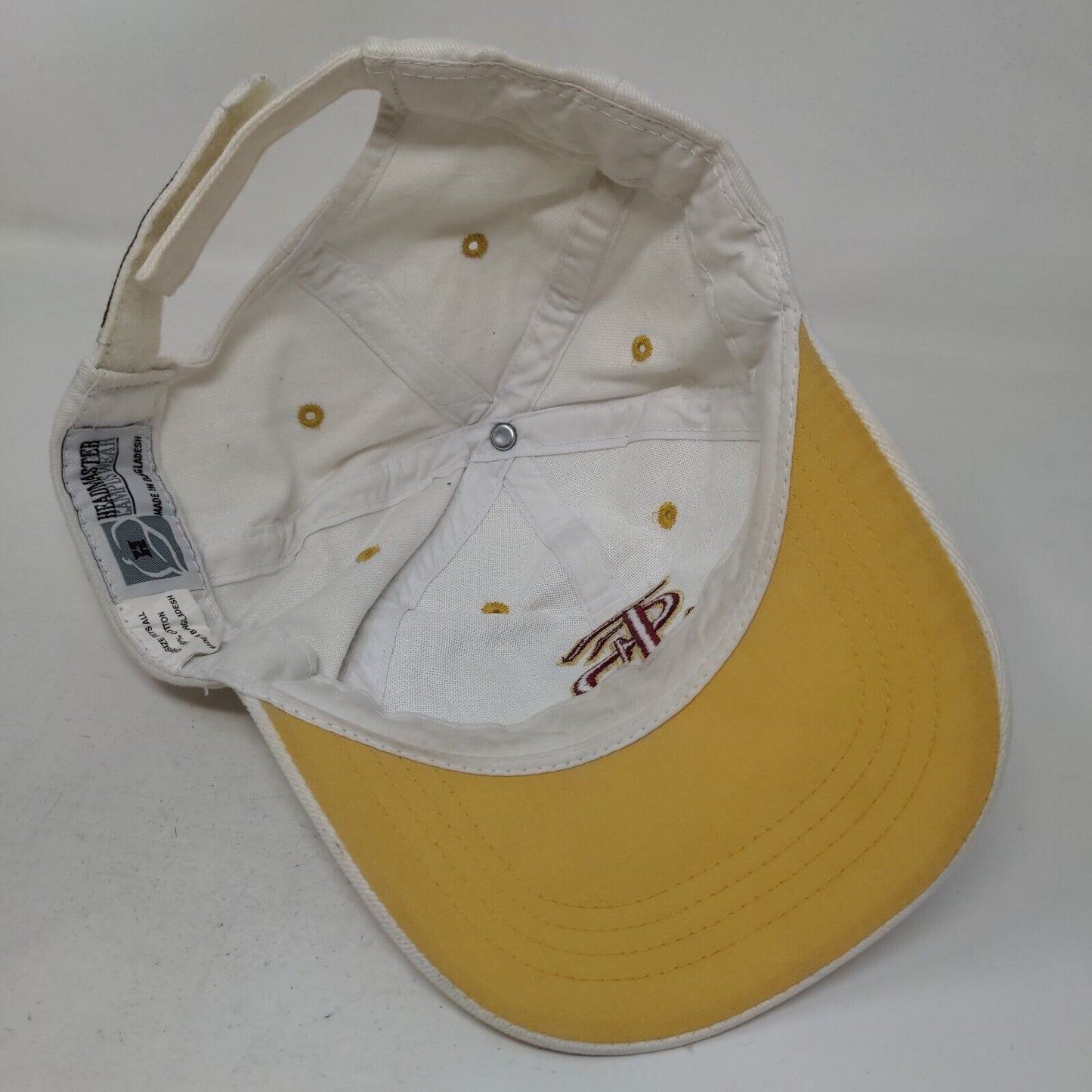Headmaster Men's Strapback Hat White OSFA Embroidered Florida State Seminoles
