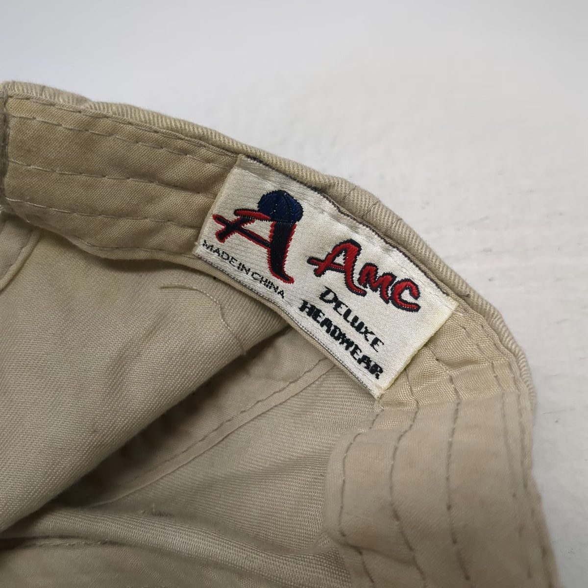 AMC Baseball Cap Beige One Size Argonne Credit Union Embroidered Slideback hat