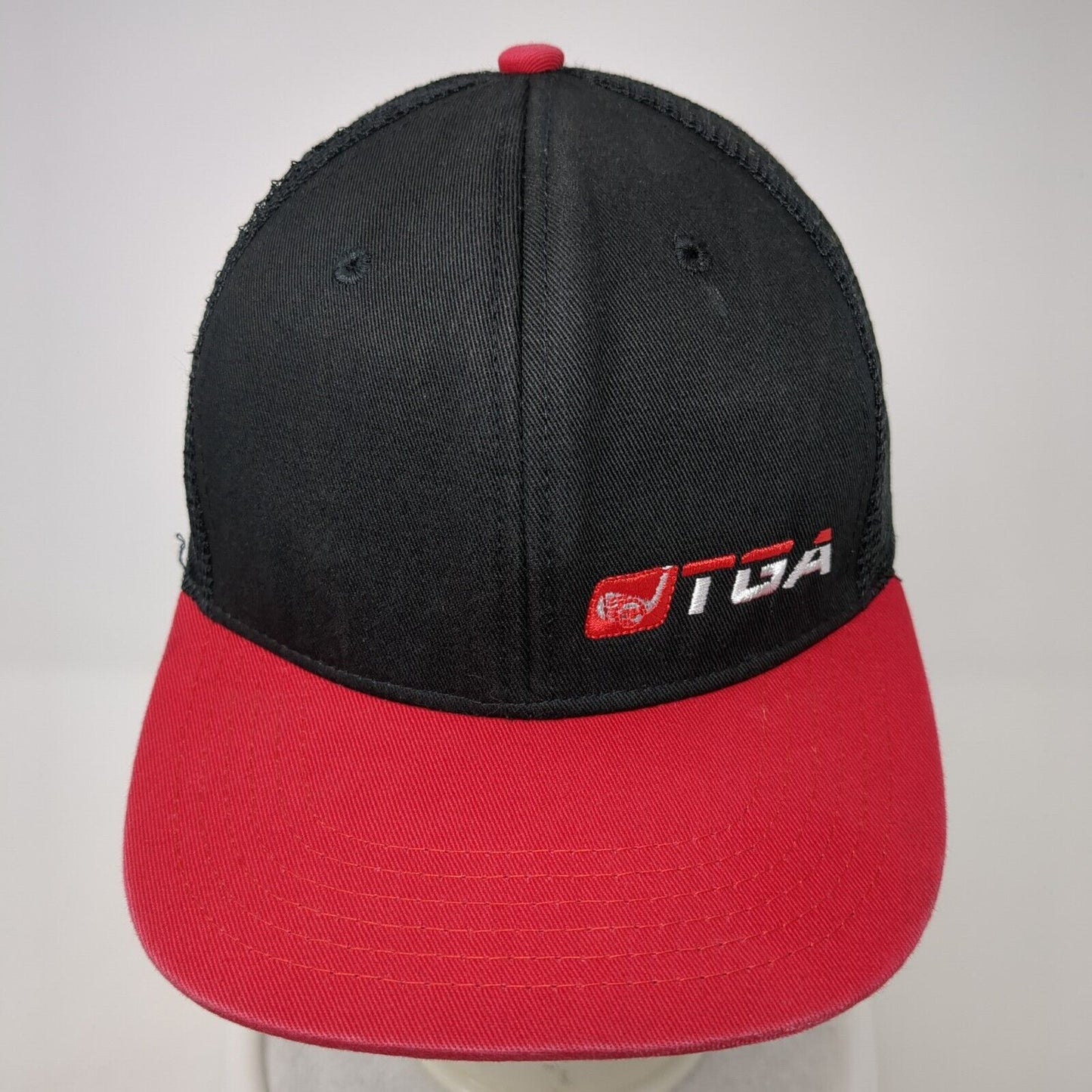 TGA Premier Golf Snapback Mesh Back Trucker Hat Black One Size Adjustable
