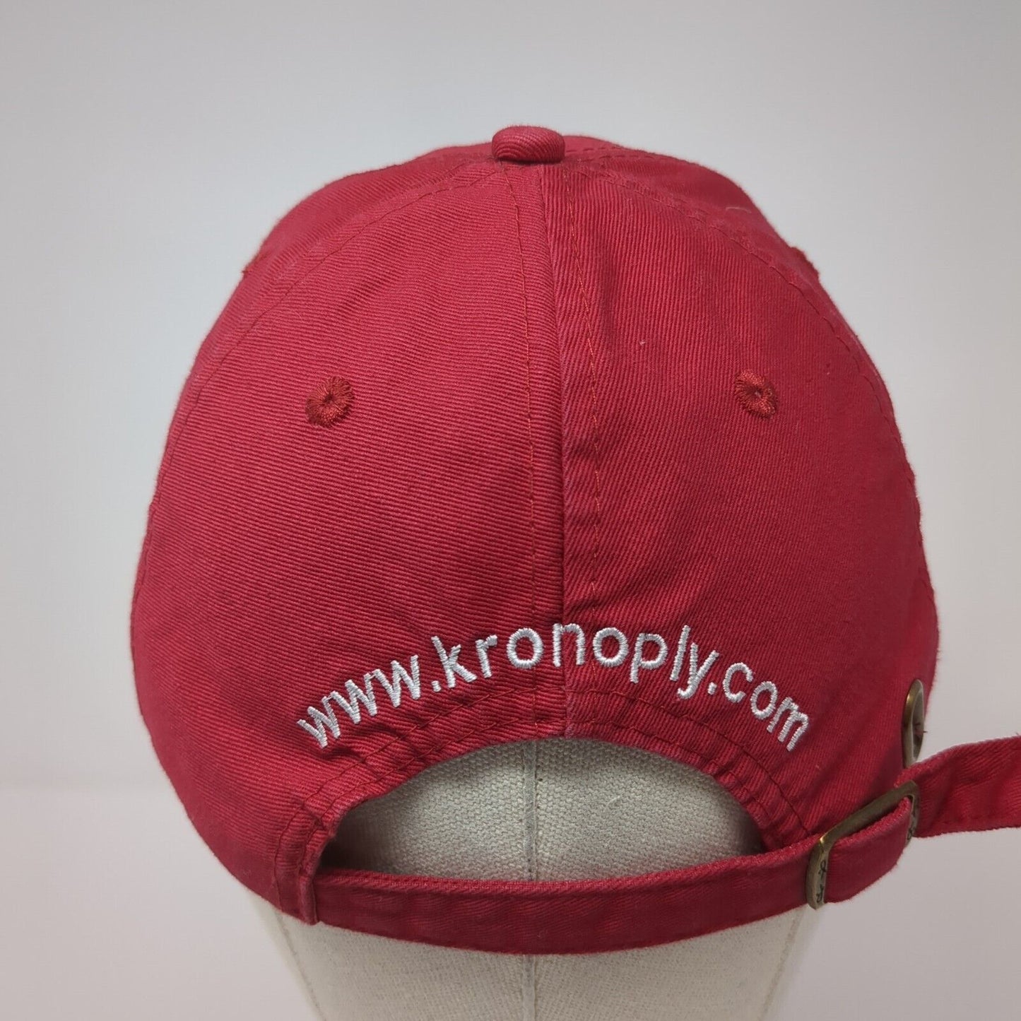 Swiss Krono Group Slideback Hat Red One Size Adjustable Embroidered