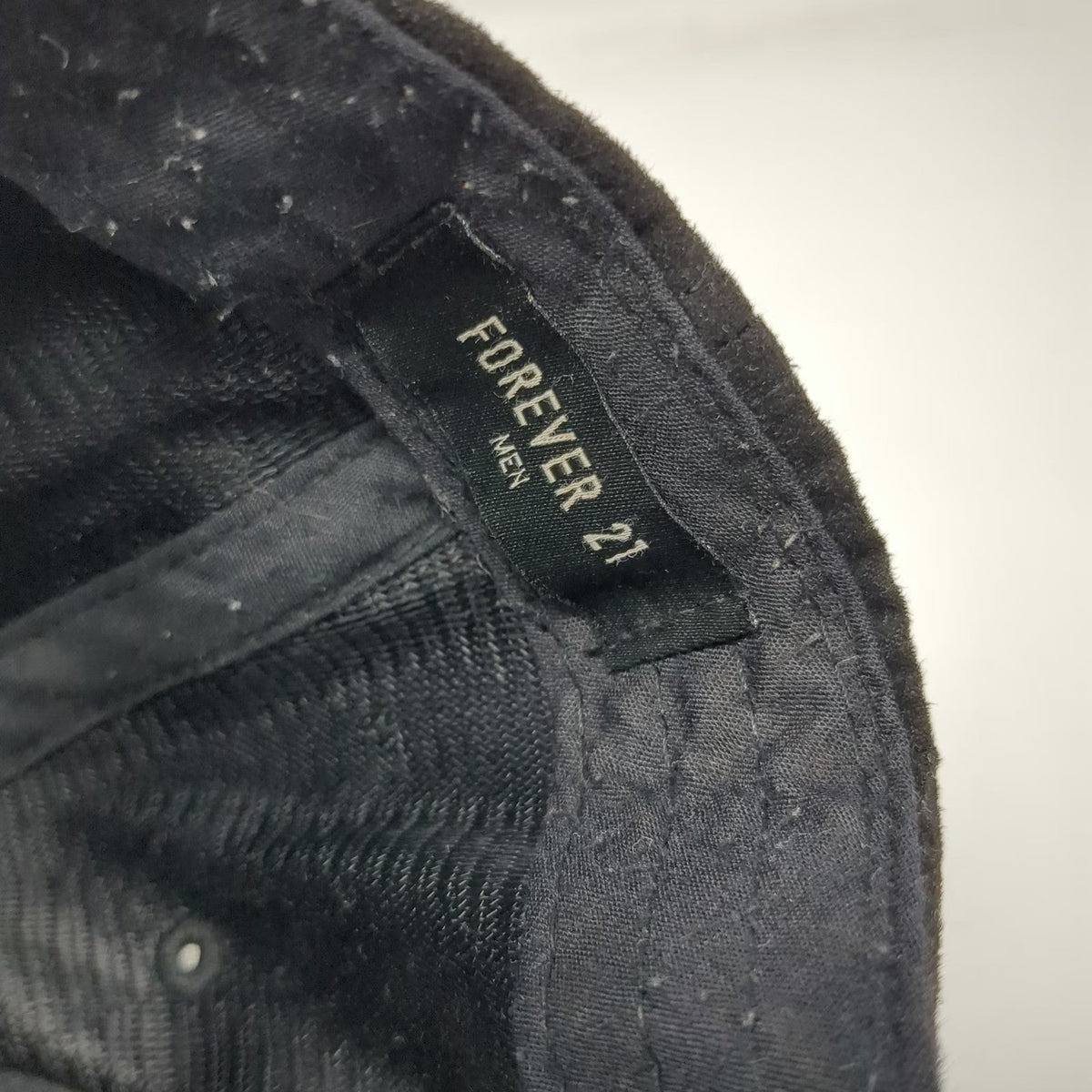 Forever 21 5 Panel Black One Size Number 1 Nation Under God Suede Style Hat