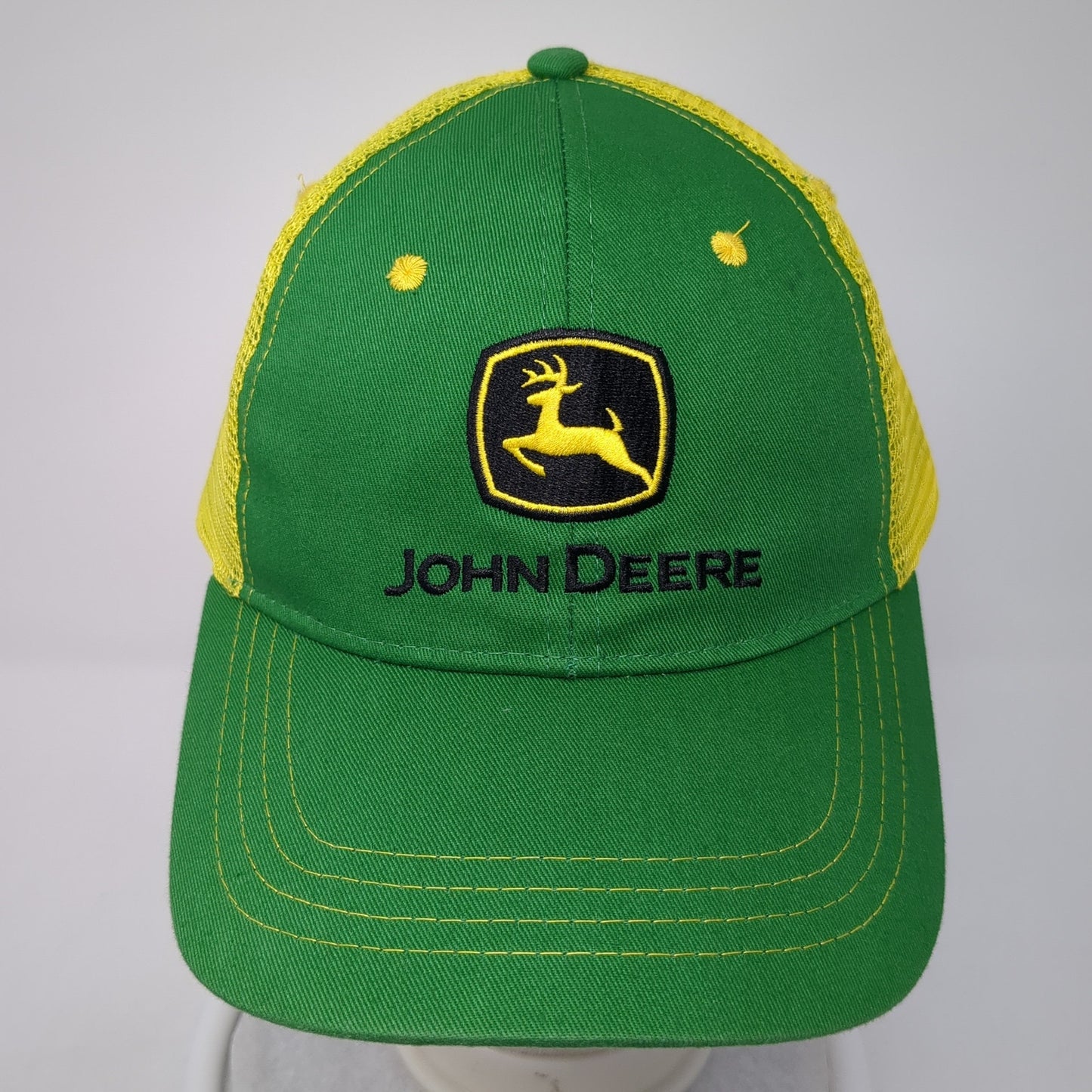 John Deere Logo Mesh Back Trucker Hat Multicolor One Size Adjustable
