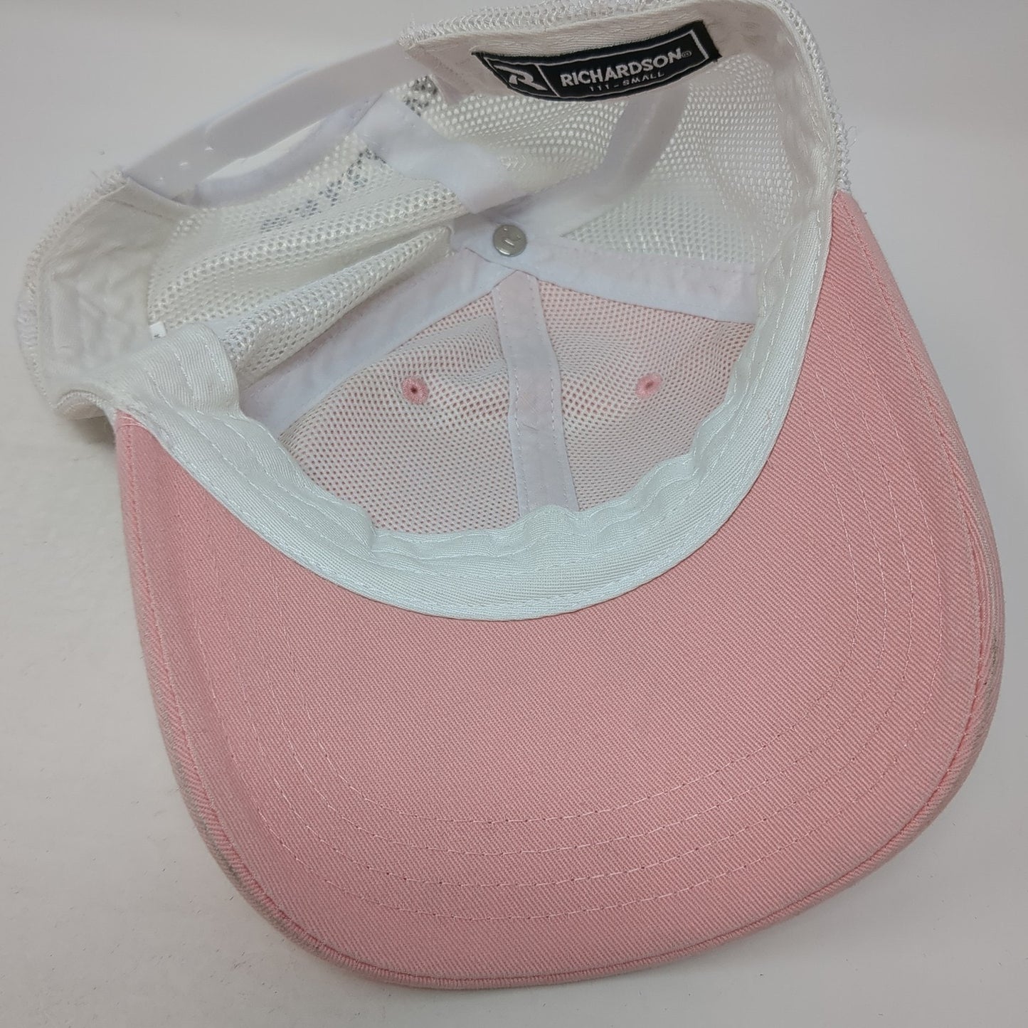 Bacon & Eggs Snapback Trucker Hat Pink Small Walla Walla Mesh Back