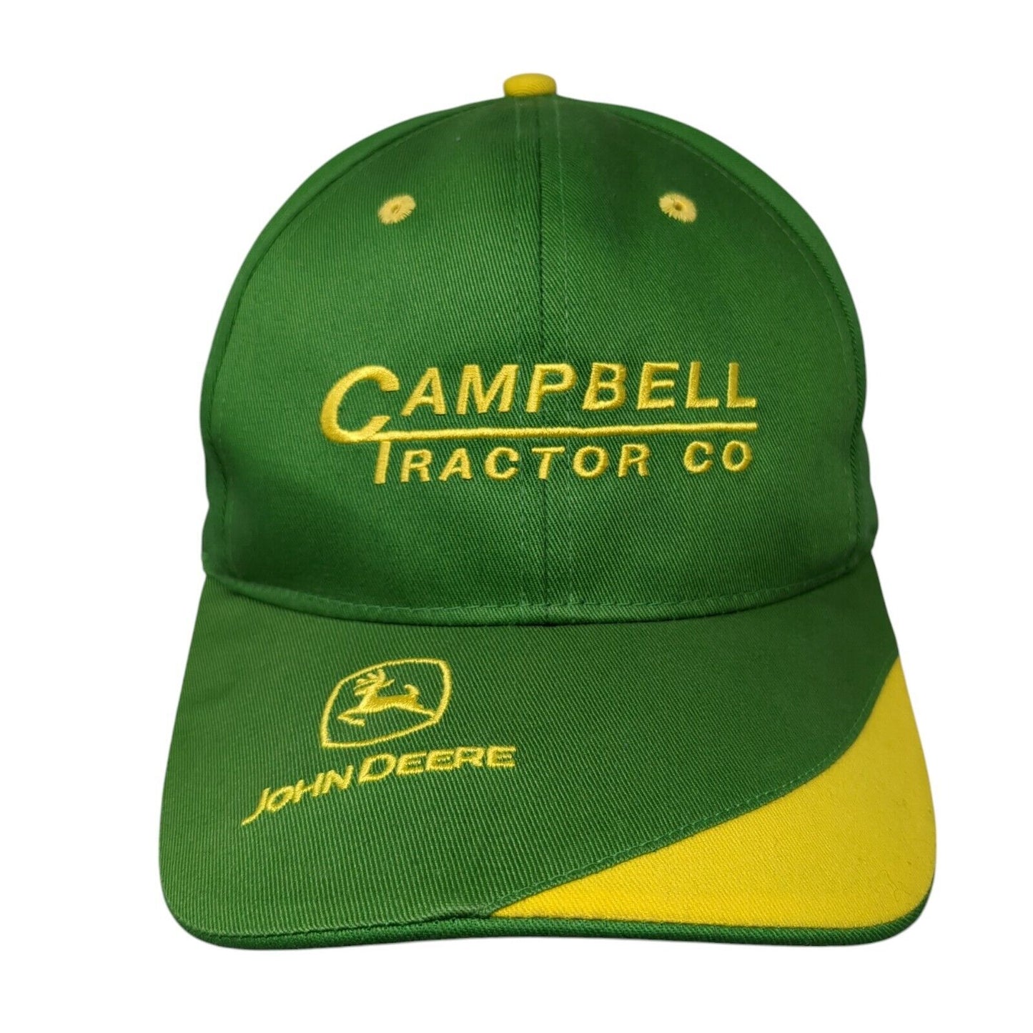 Campbell Tractor Co Strapback Hat Green One Size John Deere 6 Panel