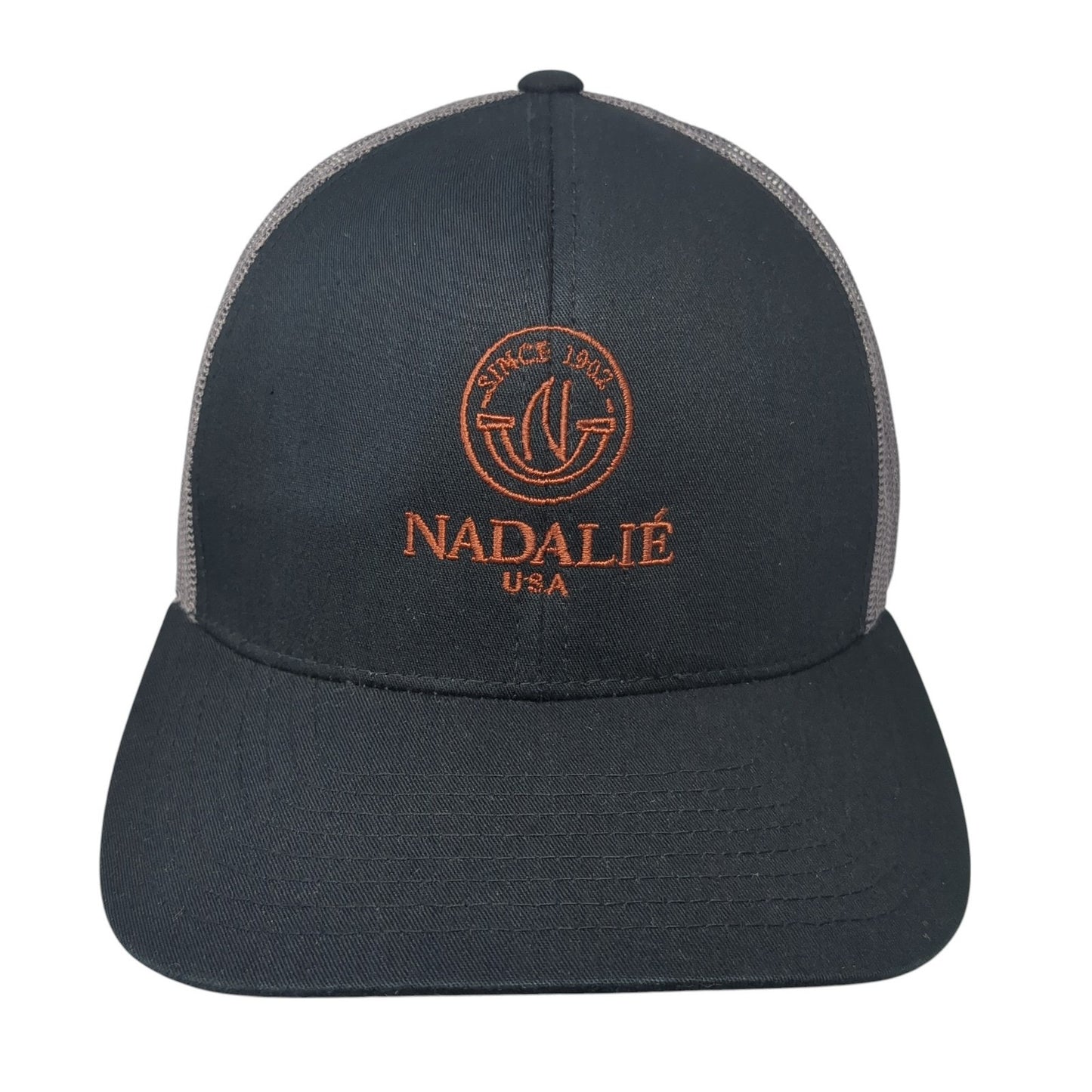 Nadalie USA Snapback Trucker Hat Black OS Adjustable Mesh Back Pacific Headwear