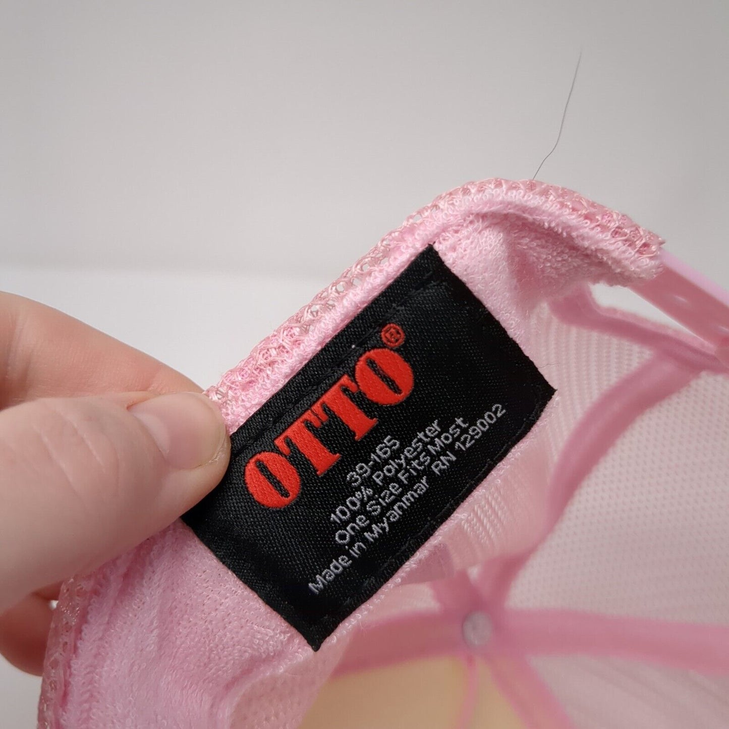 Pickleball Snapback Trucker Hat Pink One Size Adjustable Mesh Back Rope Otto