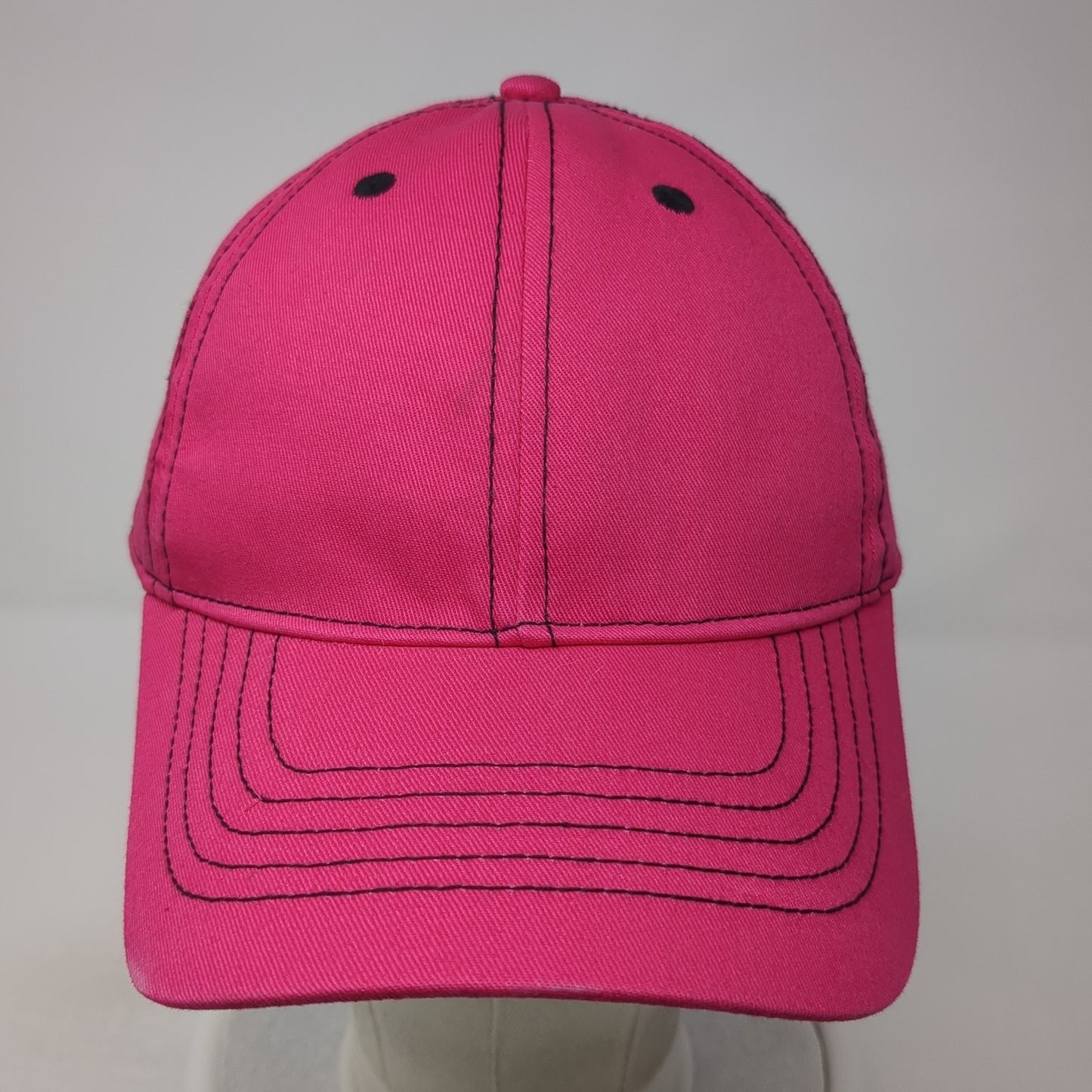 Unbranded Strapback Hat Pink One Size Solid Vent Holes Blank Outdoor