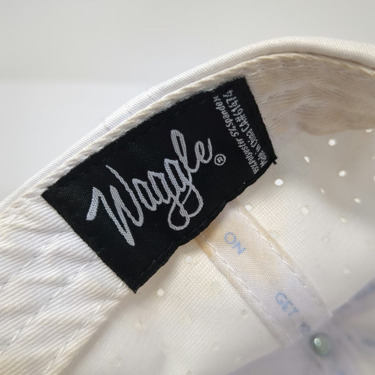 Waggle Trucker Hat White One Size Palm Tree Perforated Golf Snapback Breathable