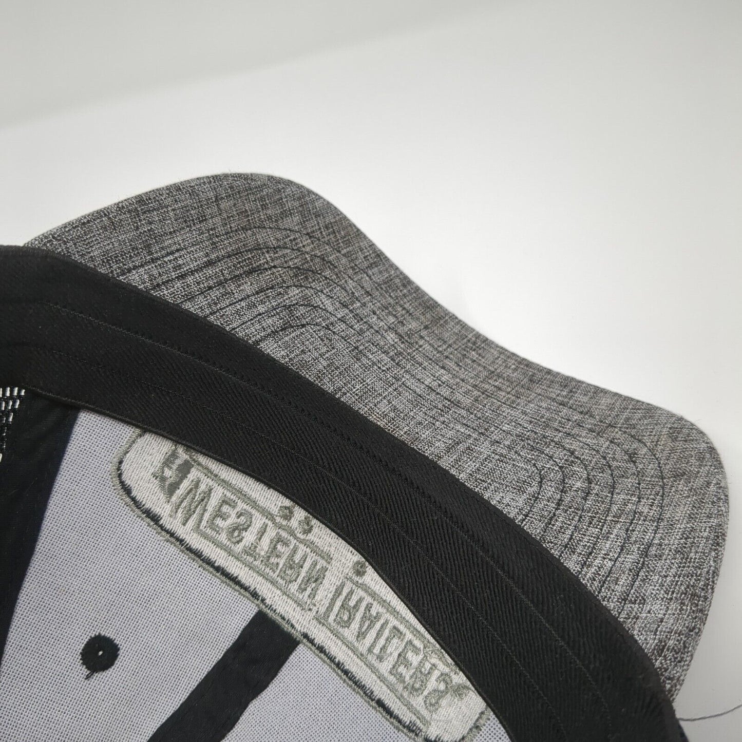 Western Trailers Snapback Trucker Hat Gray OS Adjustable Embroidered Mesh Back