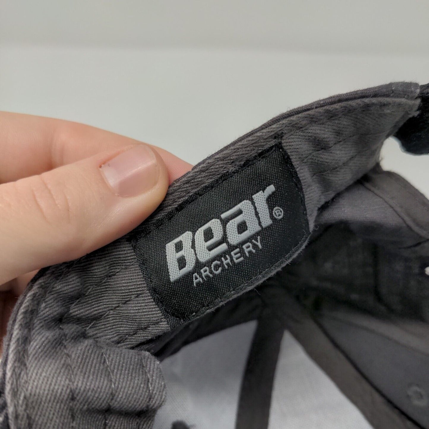 Bear Archery Since 1933 Legend Series Strapback Hat Gray OSFA Adjustable 6 Panel