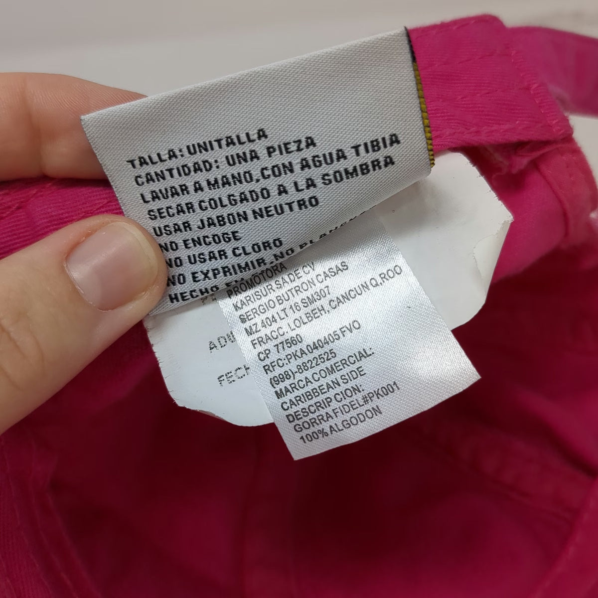 Caribbean Side Cabo San Lucas Mexico Pink Baseball Cap One Size Slideback Hat