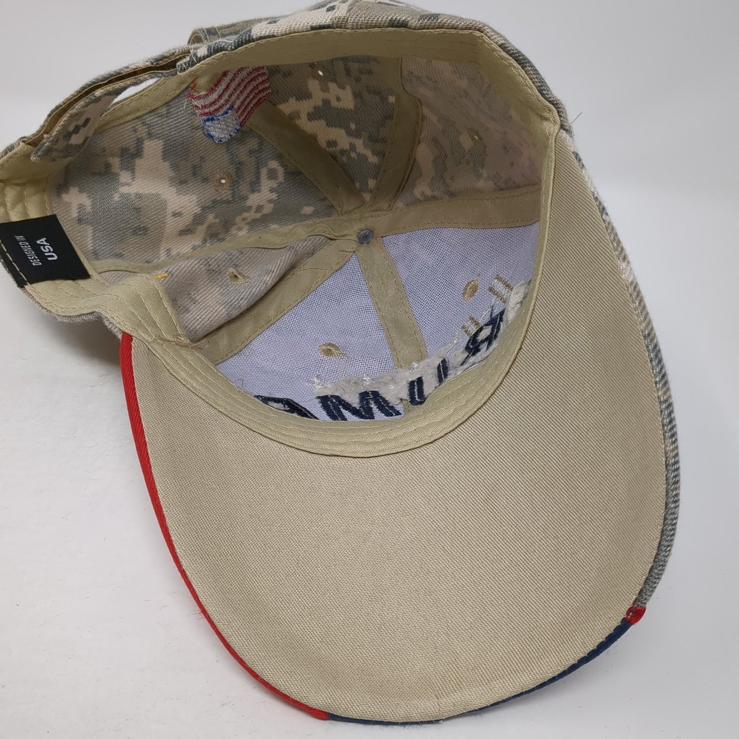 Trump 2024 Save America! Strapback Hat Multi Camo One Size USA Flag