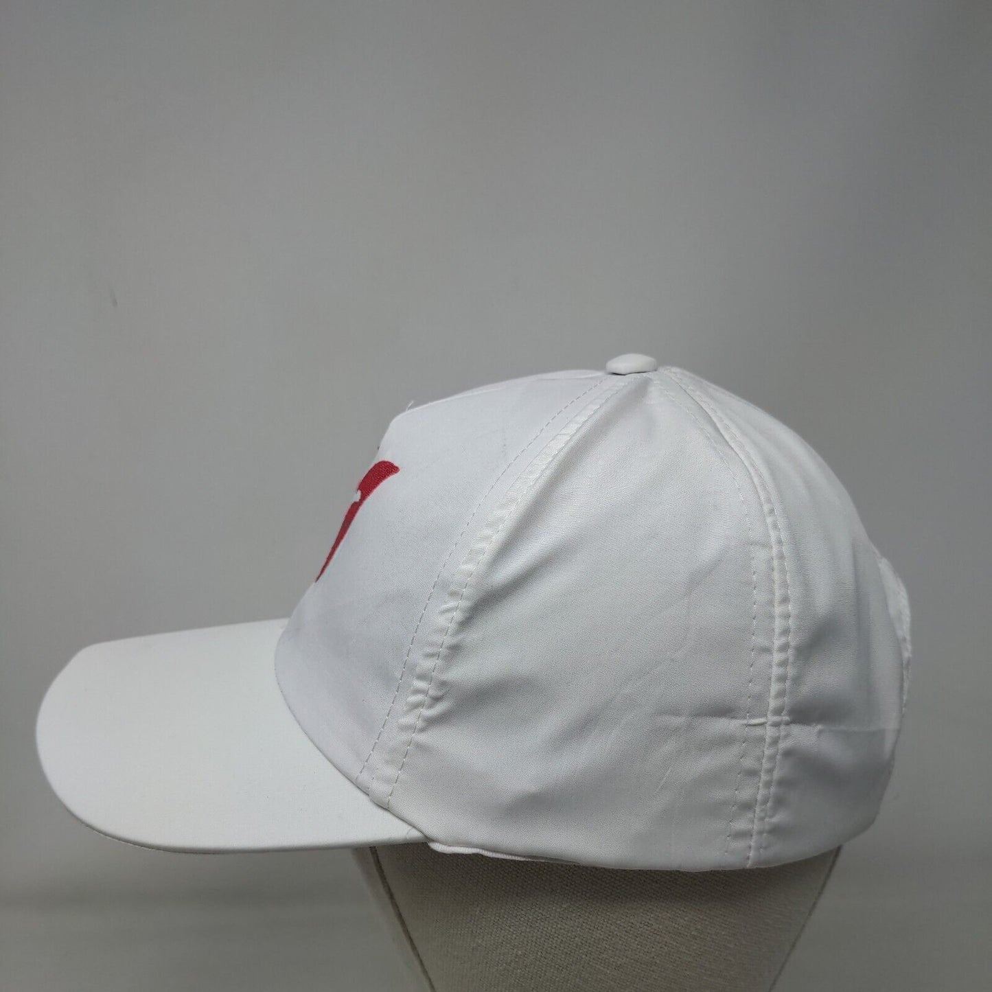 Farmasi Strapback Hat White One Size Solid Embroidered Adjustable