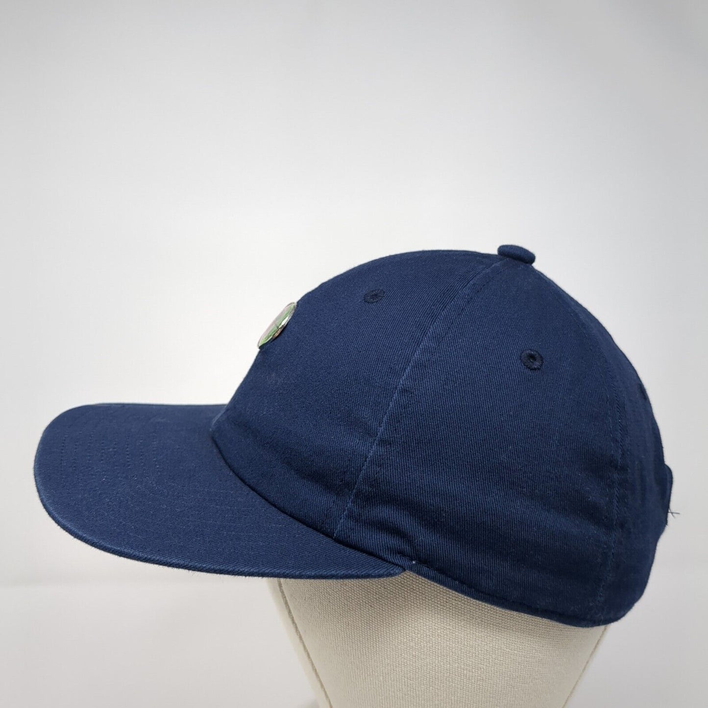 Adidas Slideback Hat Blue One Size Adjustable Embroidered Trefoil 6 Panel