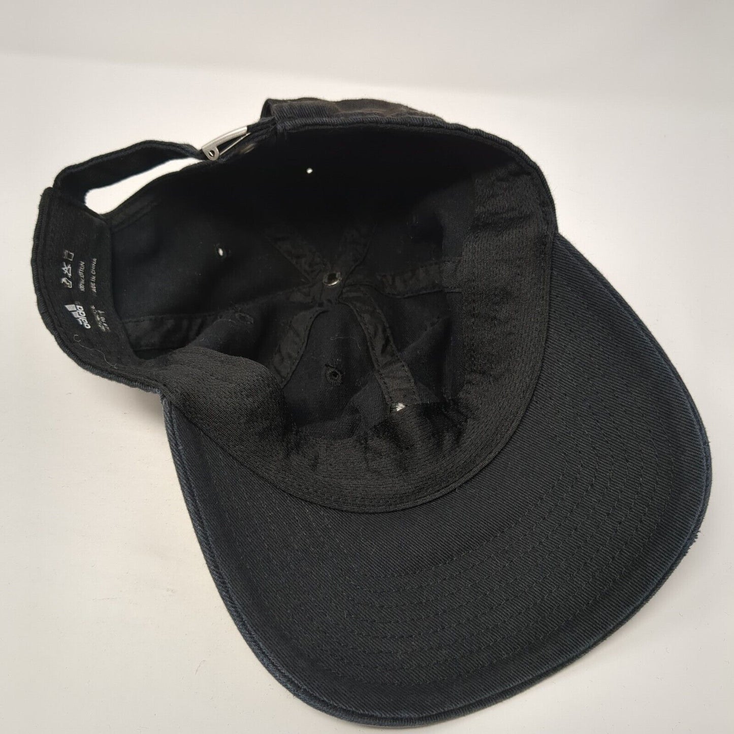 Adidas Slideback Hat Black One Size Adjustable Embroidered 3 Stripes