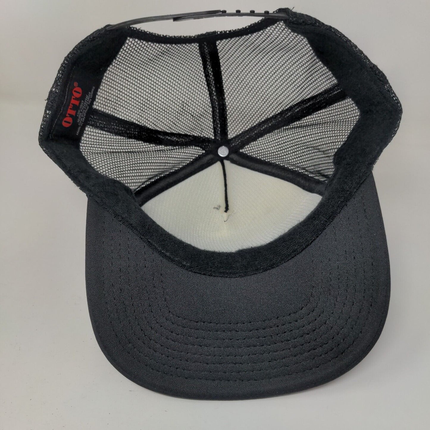 Seed Junky Snapback Mesh Back Trucker Hat Black OSFM Adjustable Otto