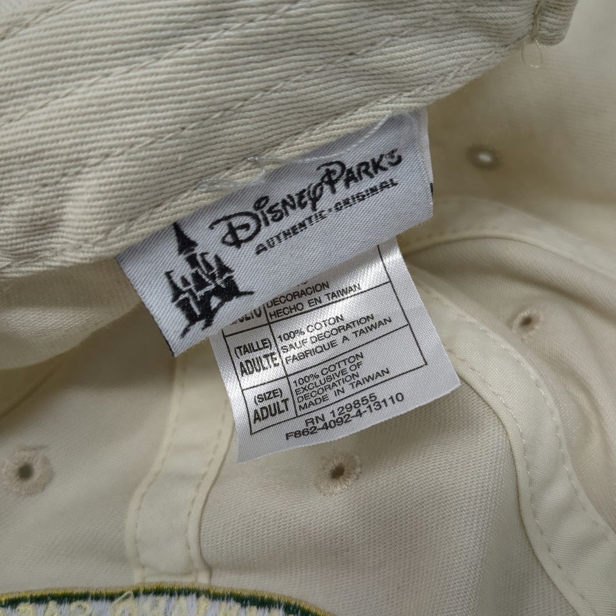 Disney Parks Kilimanjaro Safaris Animal Kingdom Hat Baseball Cap Beige One Size