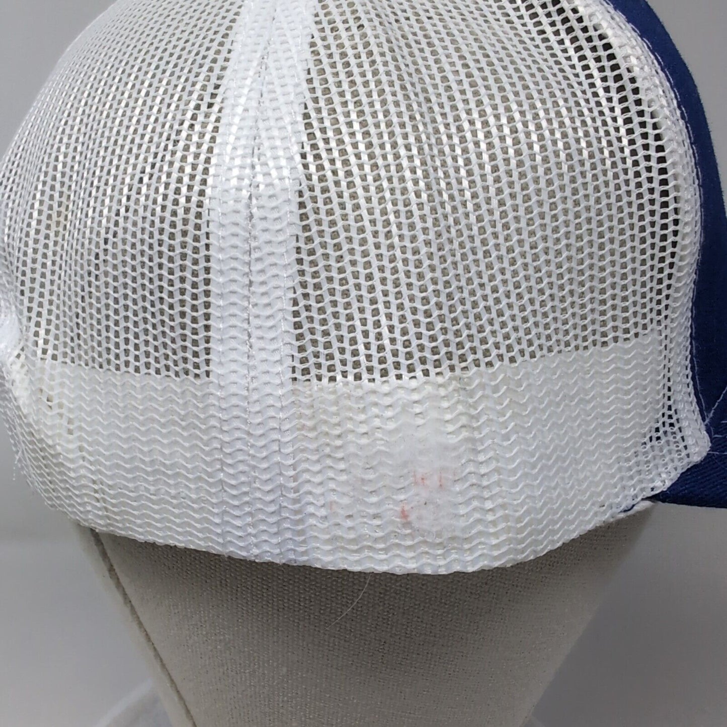 Beacon Snapback Trucker Hat Blue One Size Adjustable Mesh Back Port Authority