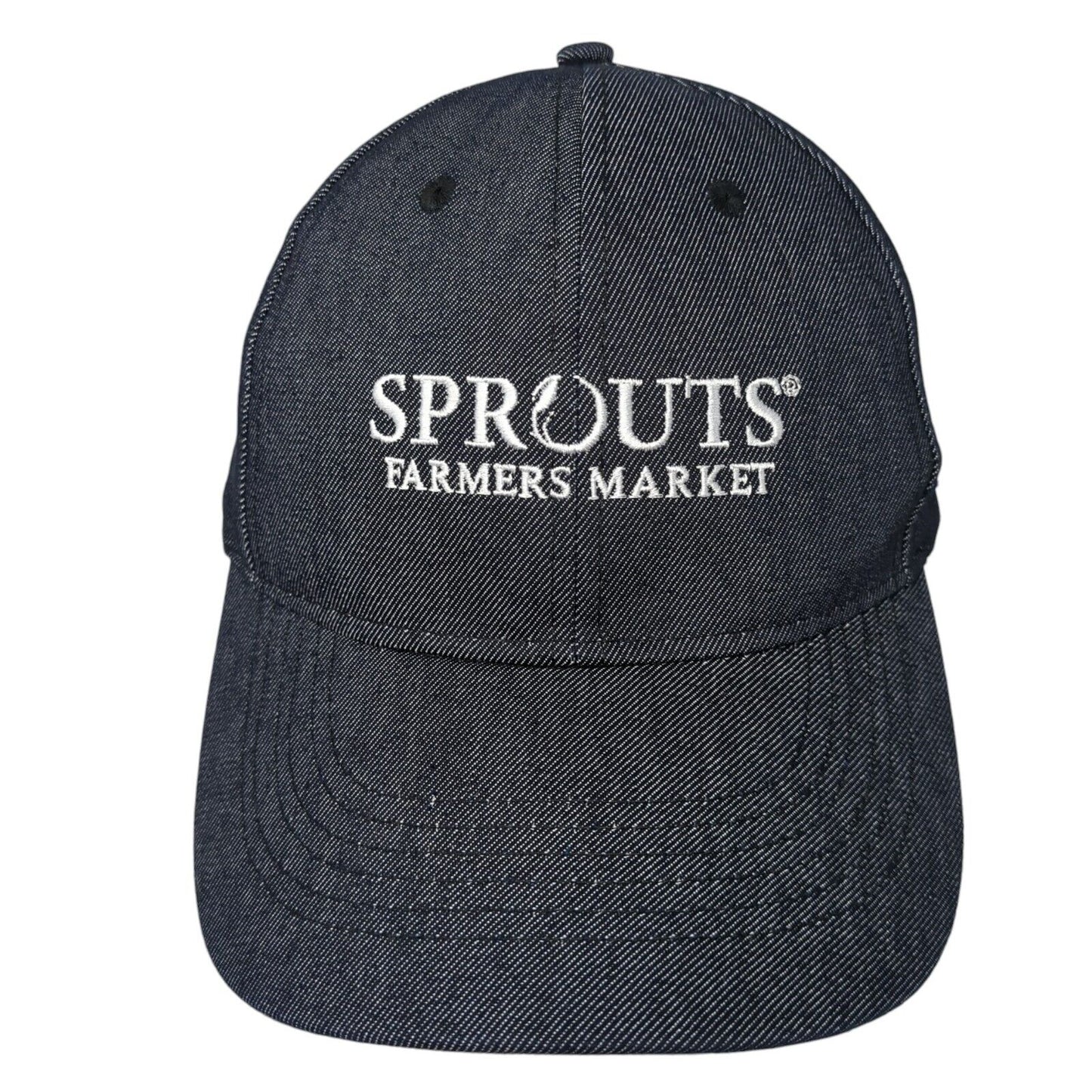 Sprouts Farmers Market Strapback Baseball Cap Blue OS Adjustable Embroidered