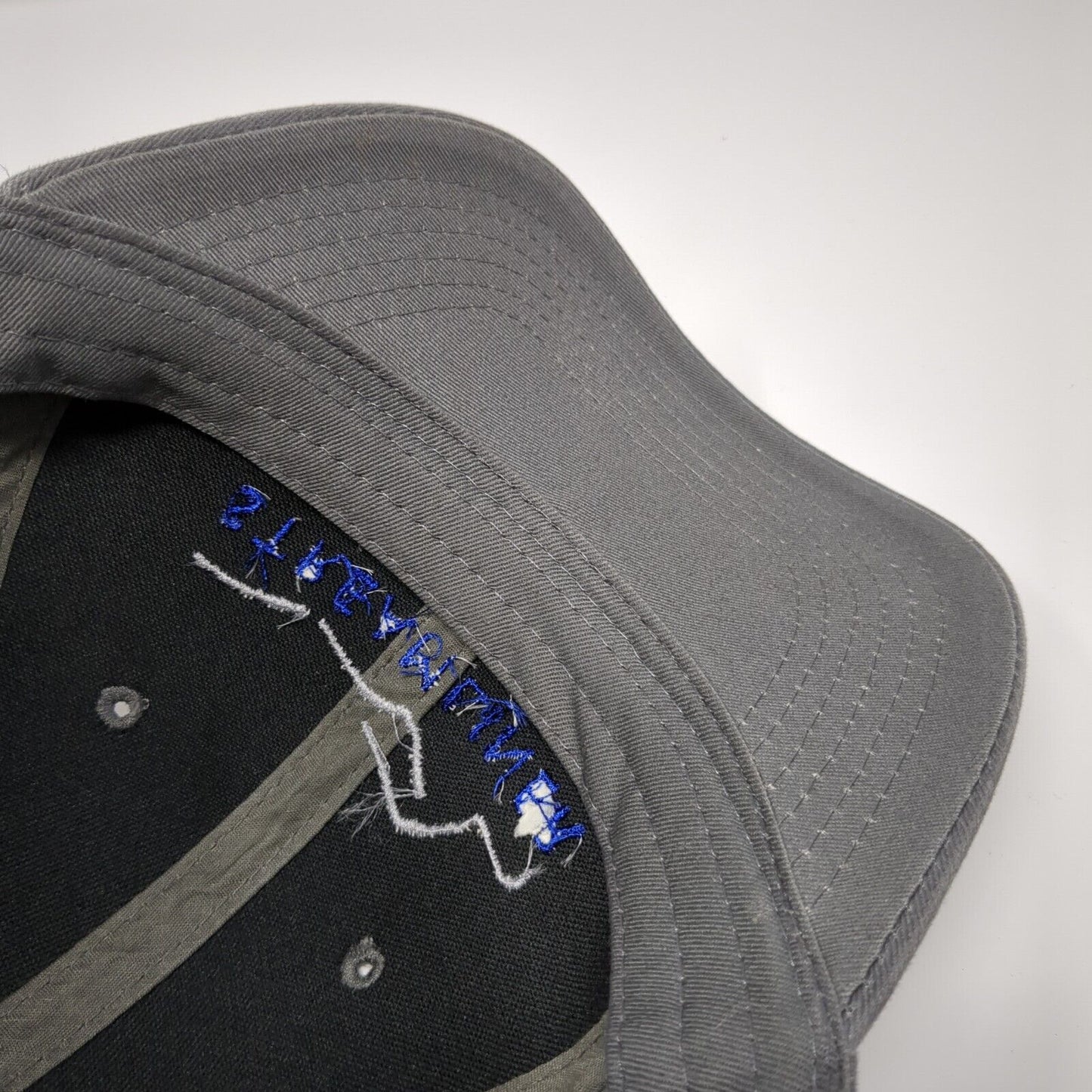 Steamliner Aquatics Slideback Hat Gray One Size Adjustable Embroidered Cotton