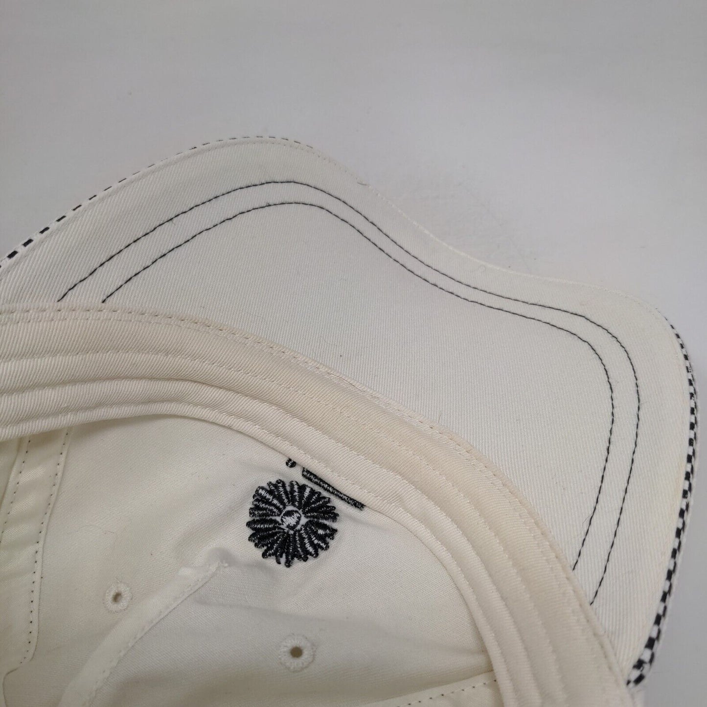 VANS Slideback Hat White One Size Adjustable Embroidered 6 Panel Cotton