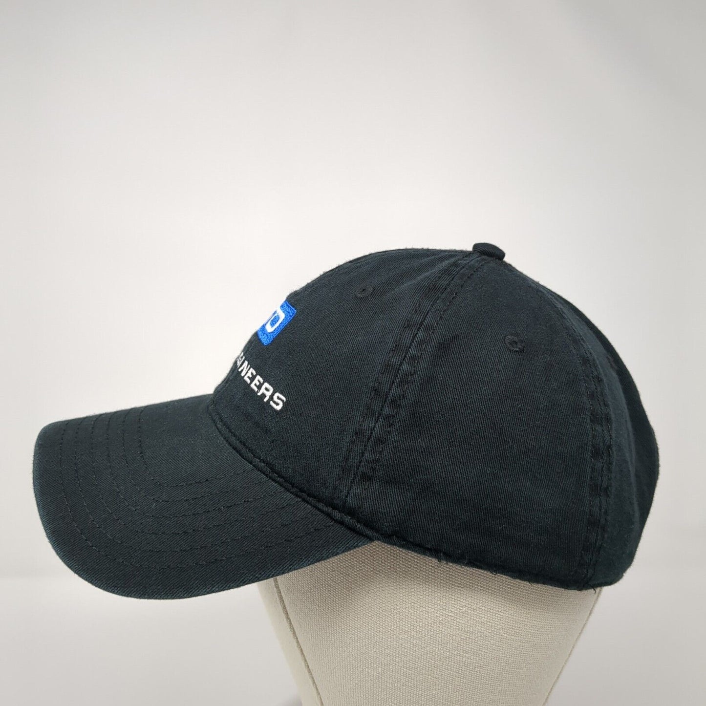 T-O Engineers Slideback Hat Black One Size Adjustable Embroidered Otto