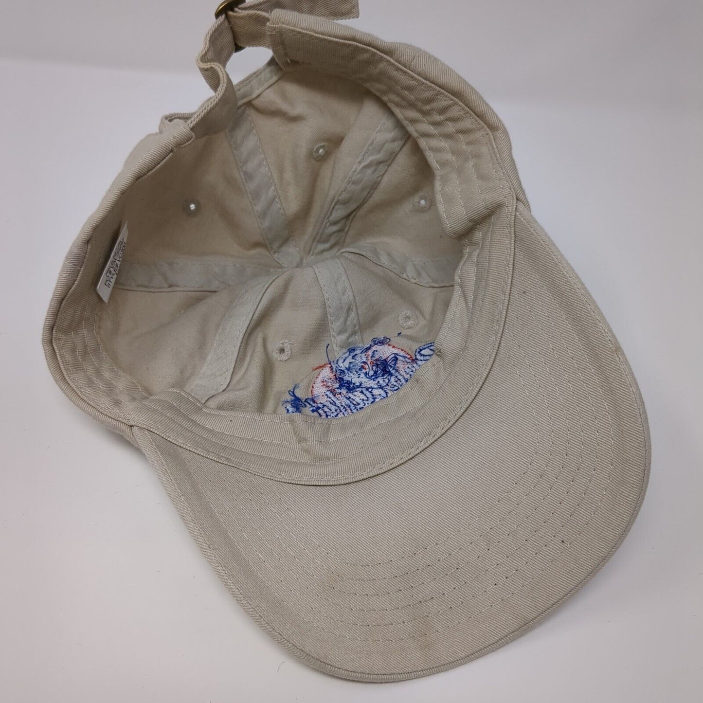 Rubright's Bait & Tackle Slideback Hat Tan One Size Embroidered 6 Panel