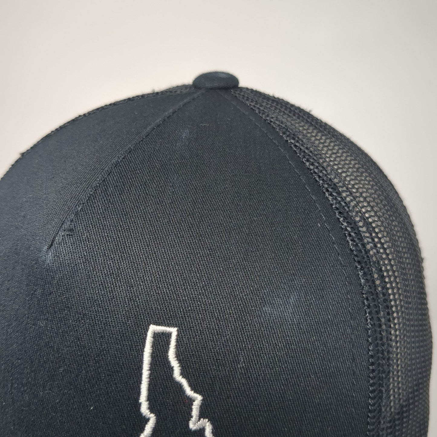 Built For Idaho Snapback Mesh Back Trucker Hat Black One Size Embroidered