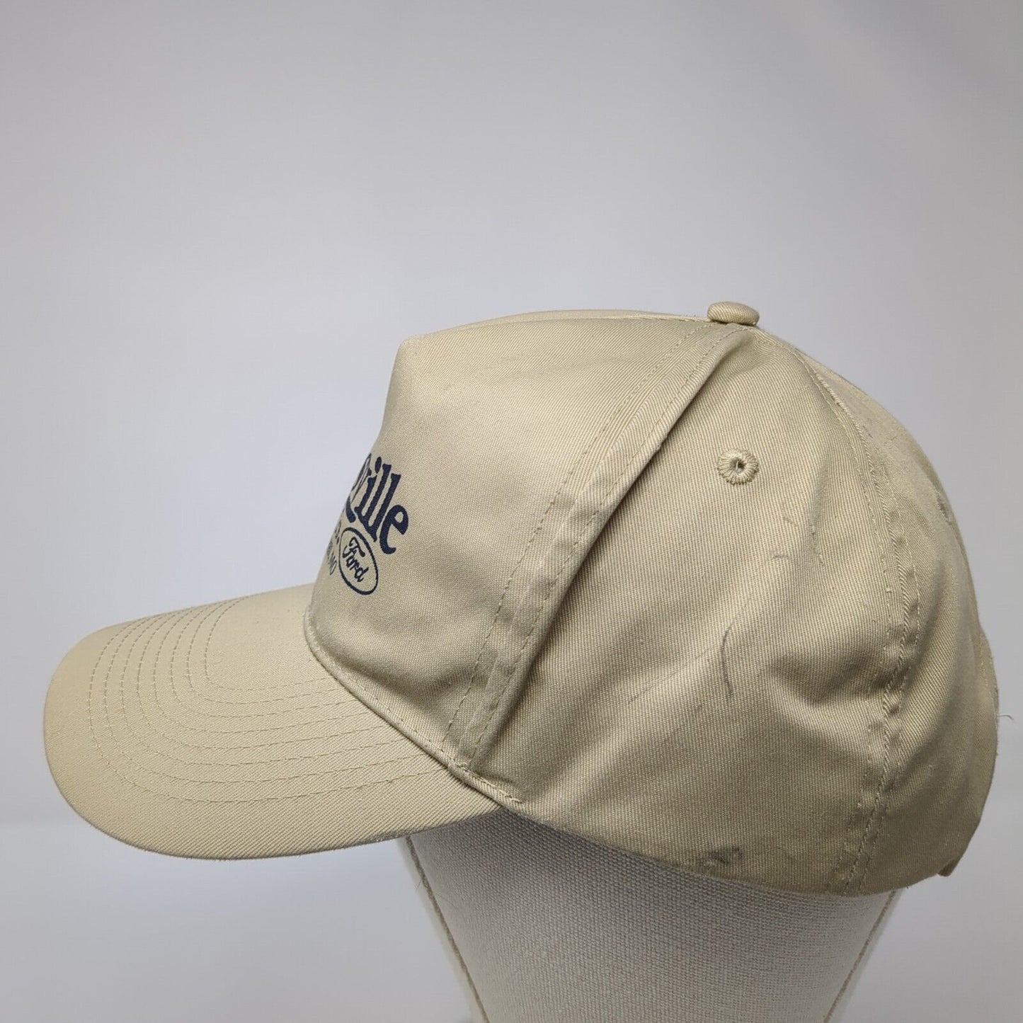 Lutesville Motor Co Ford Snapback Hat Tan OS Adjustable Vented Holes Otto