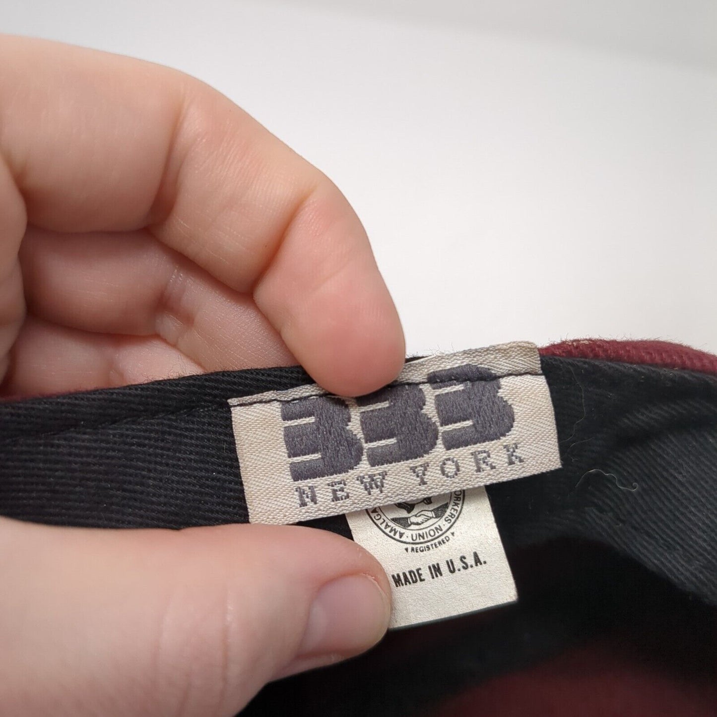 BBB New York Baseball Cap Red One Size Stretch Lightweight 6 Panel Blank
