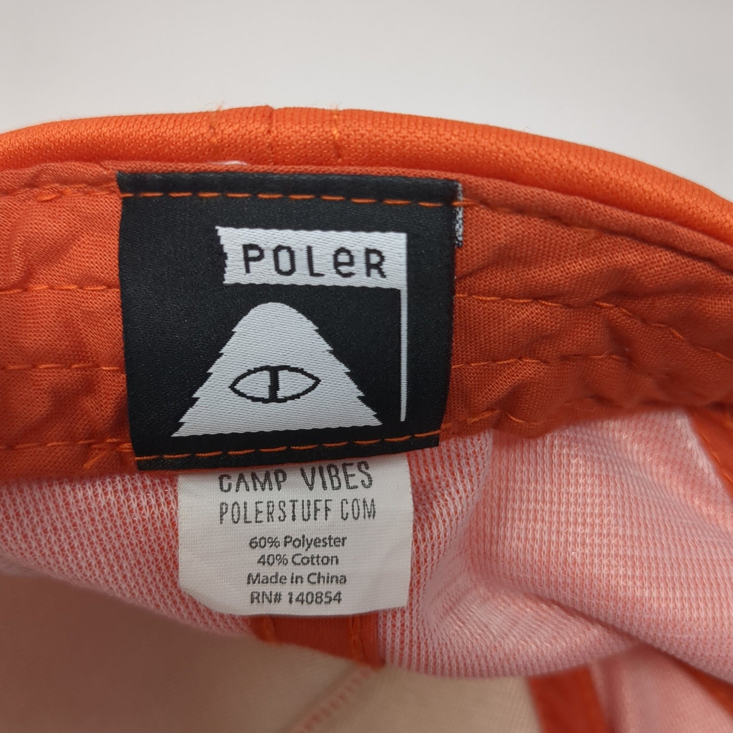 Poler Patch Snapback Hat Orange One Size Camp Vibes Adjustable Outdoor