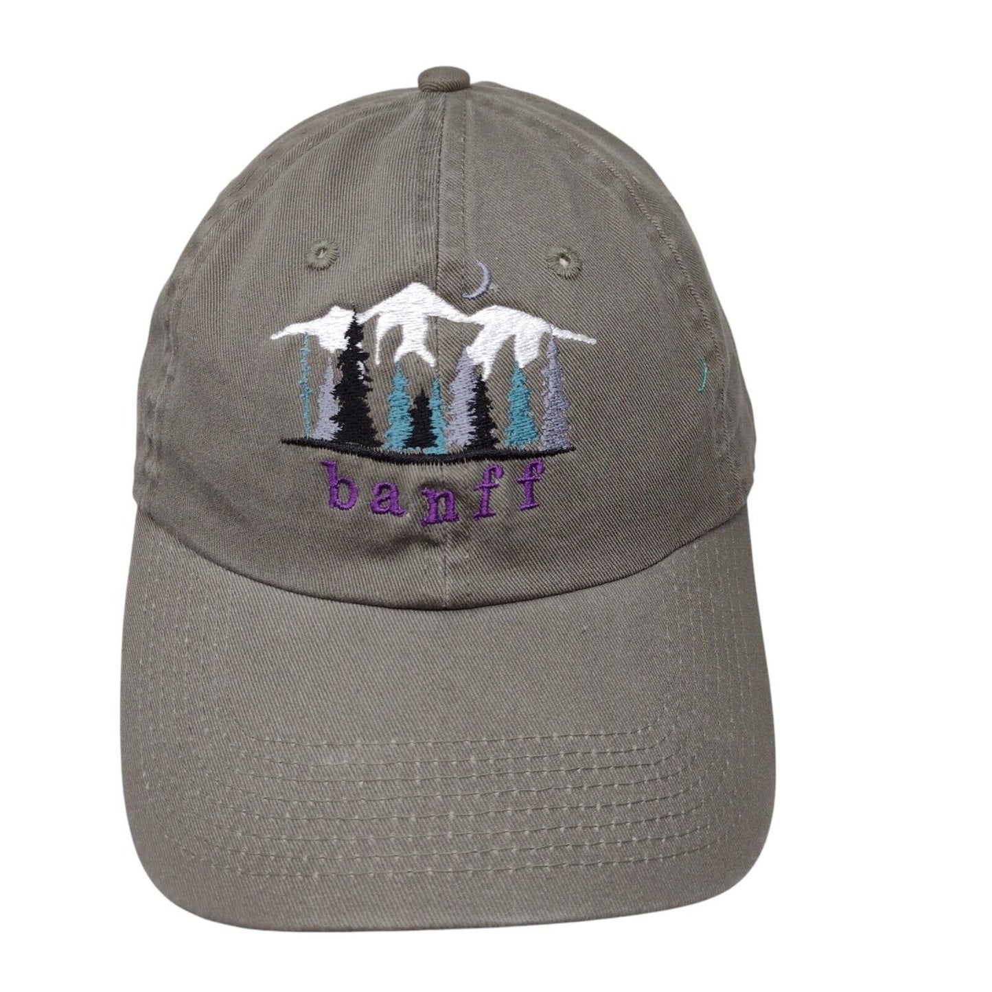 Banff Slideback Hat Gray OSFA Adjustable Embroidered 6 Panel Blue 84