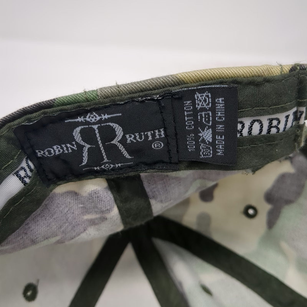 Robin Ruth Baseball Cap Green Brown Camo One Size Hawaii Aloha Embroidery Hat