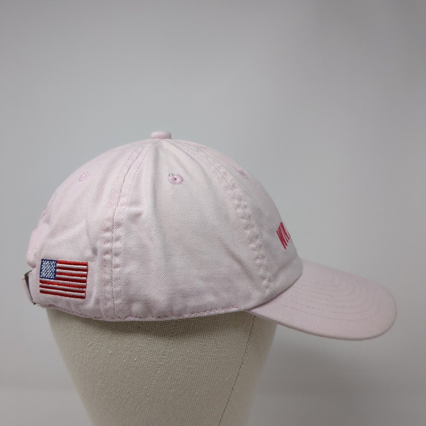 Wheels Up 8760 Slideback Hat Pink One Size Adjustable Embroidered Patriotic