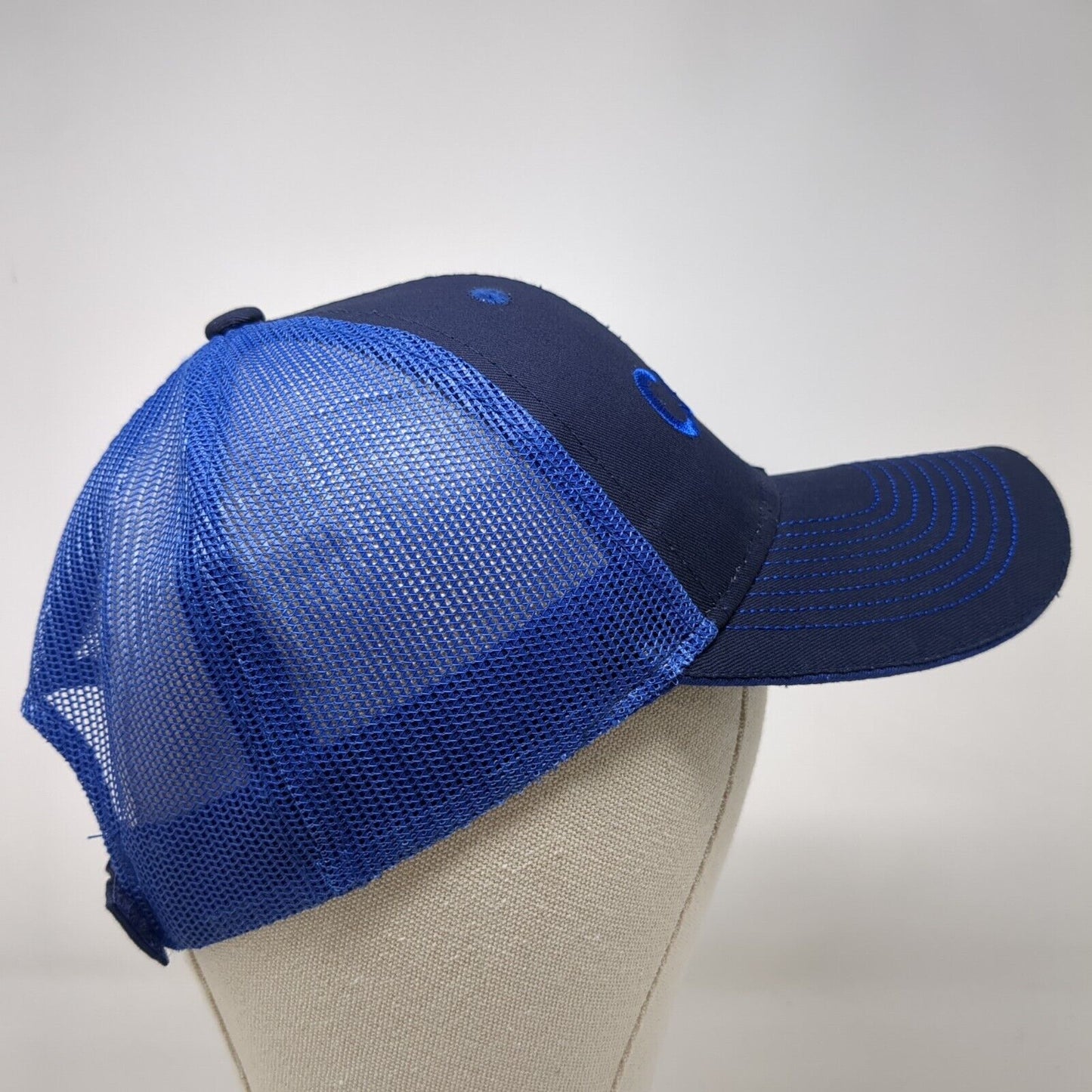 Corwin Ford Strapback Mesh Back Trucker Hat Blue One Size Embroidered